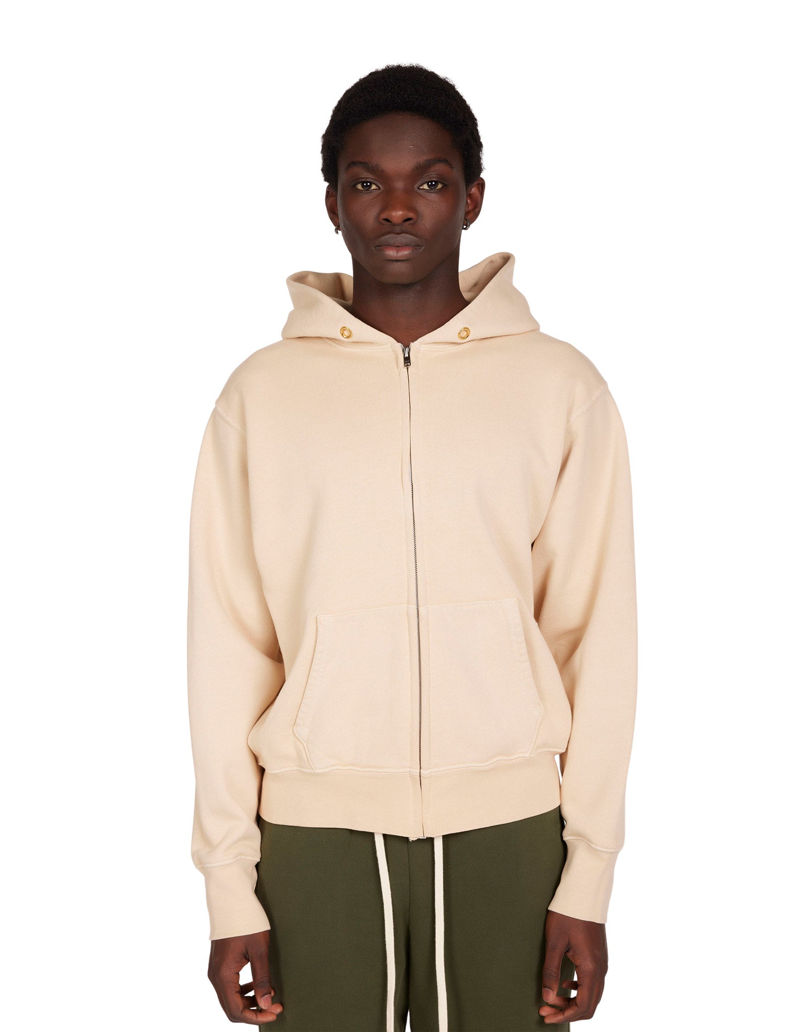 Heavyweight Zip Hoodie - Cream – L E S T I E N