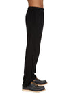 Les Tien Unisex Lightweight French Terry Lounge Pant in Jet Black
