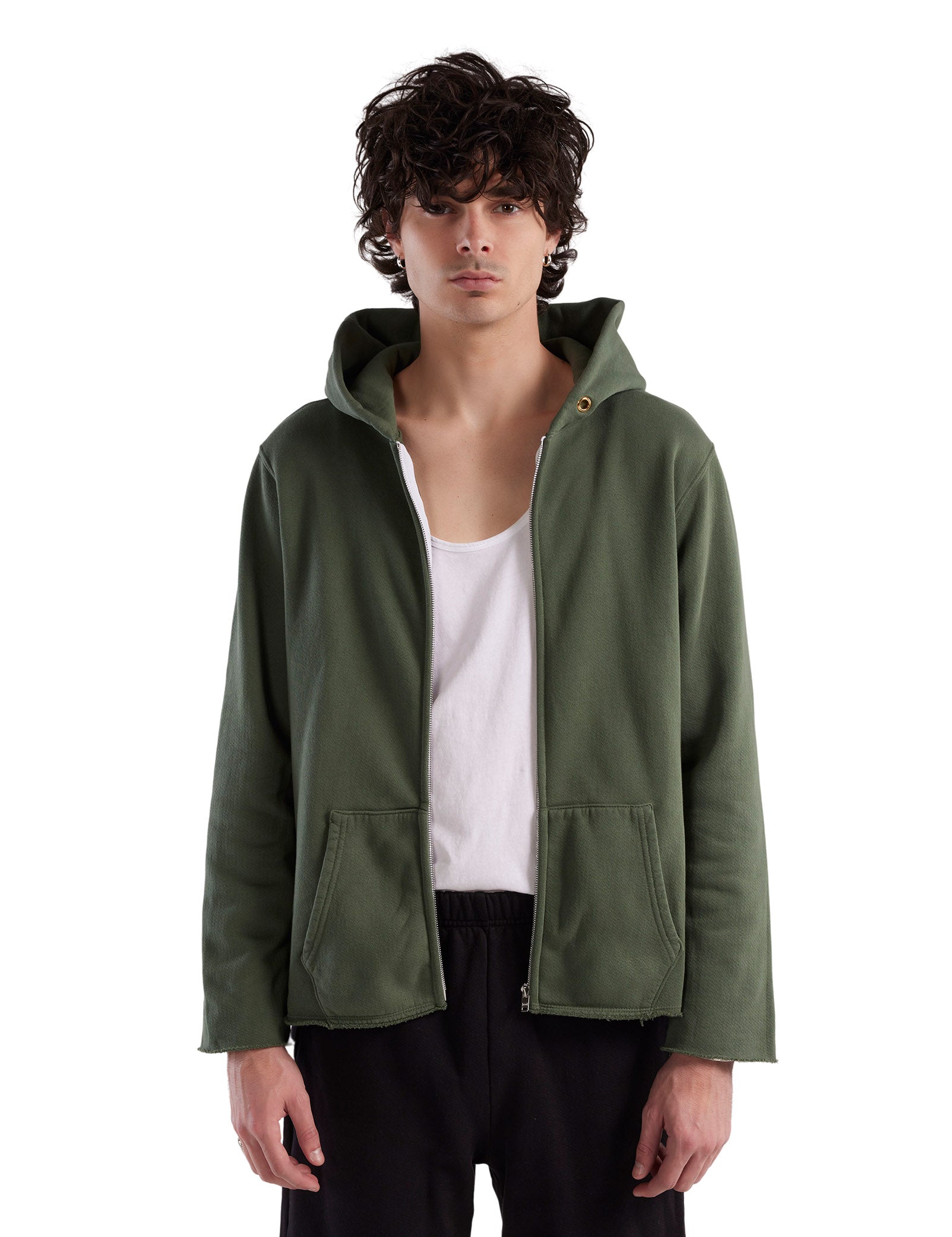 Heavyweight Raw Zip Hoodie