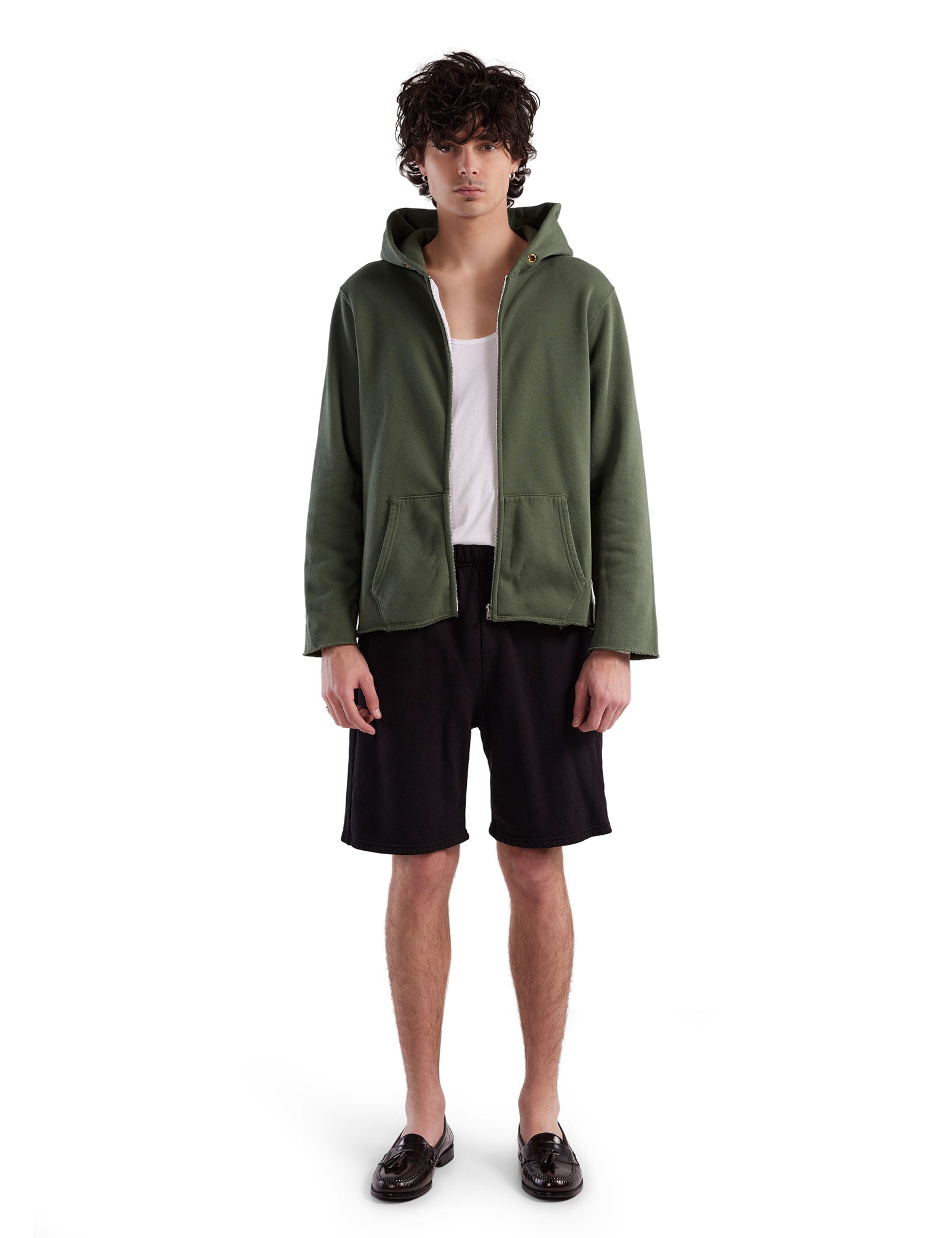 Heavyweight Raw Zip Hoodie