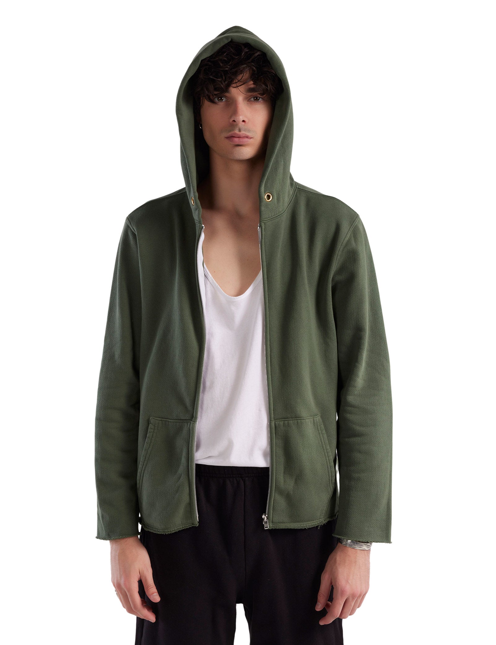 Heavyweight Raw Zip Hoodie