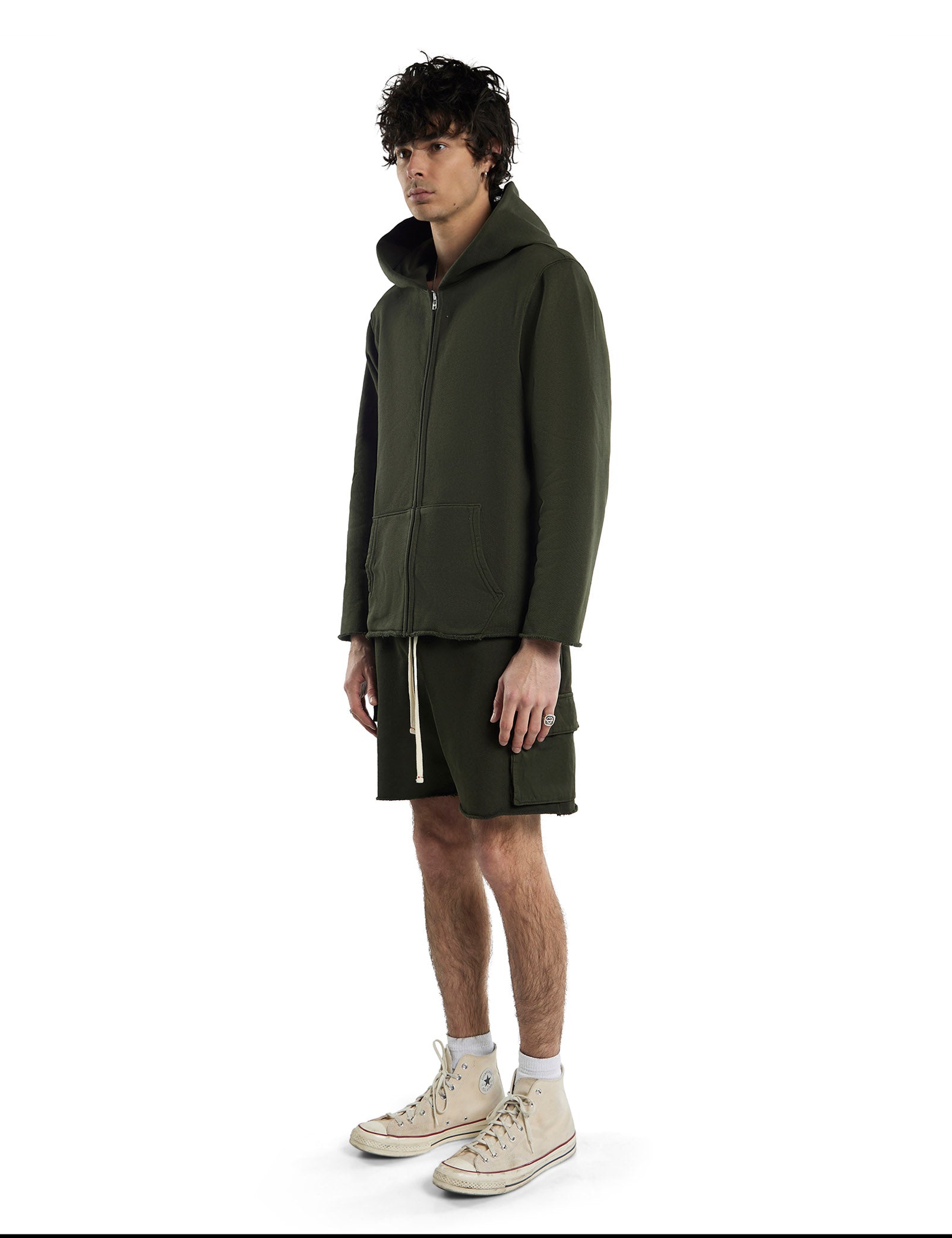 Heavyweight Raw Zip Hoodie
