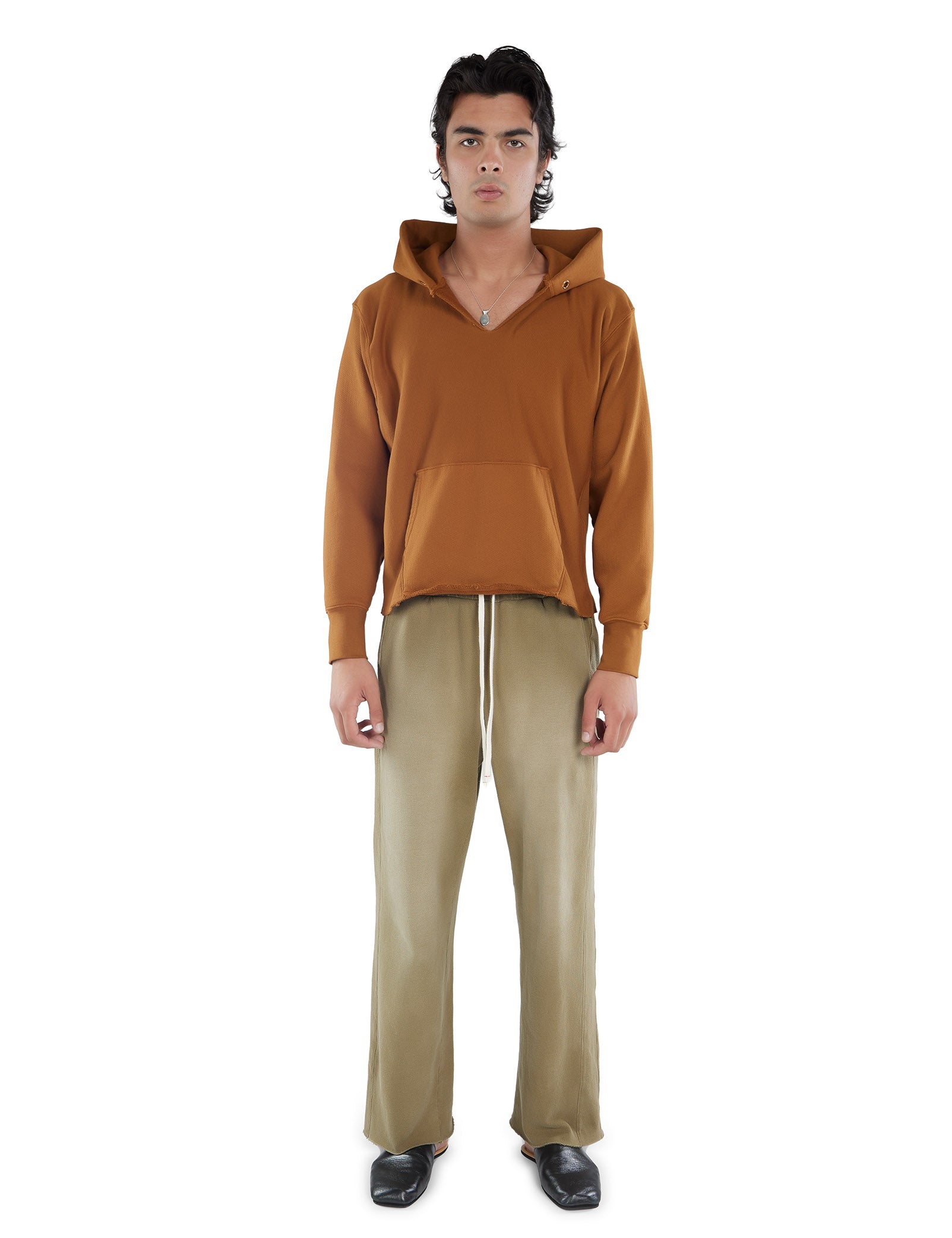 Heavyweight Raw Cropped Hoodie