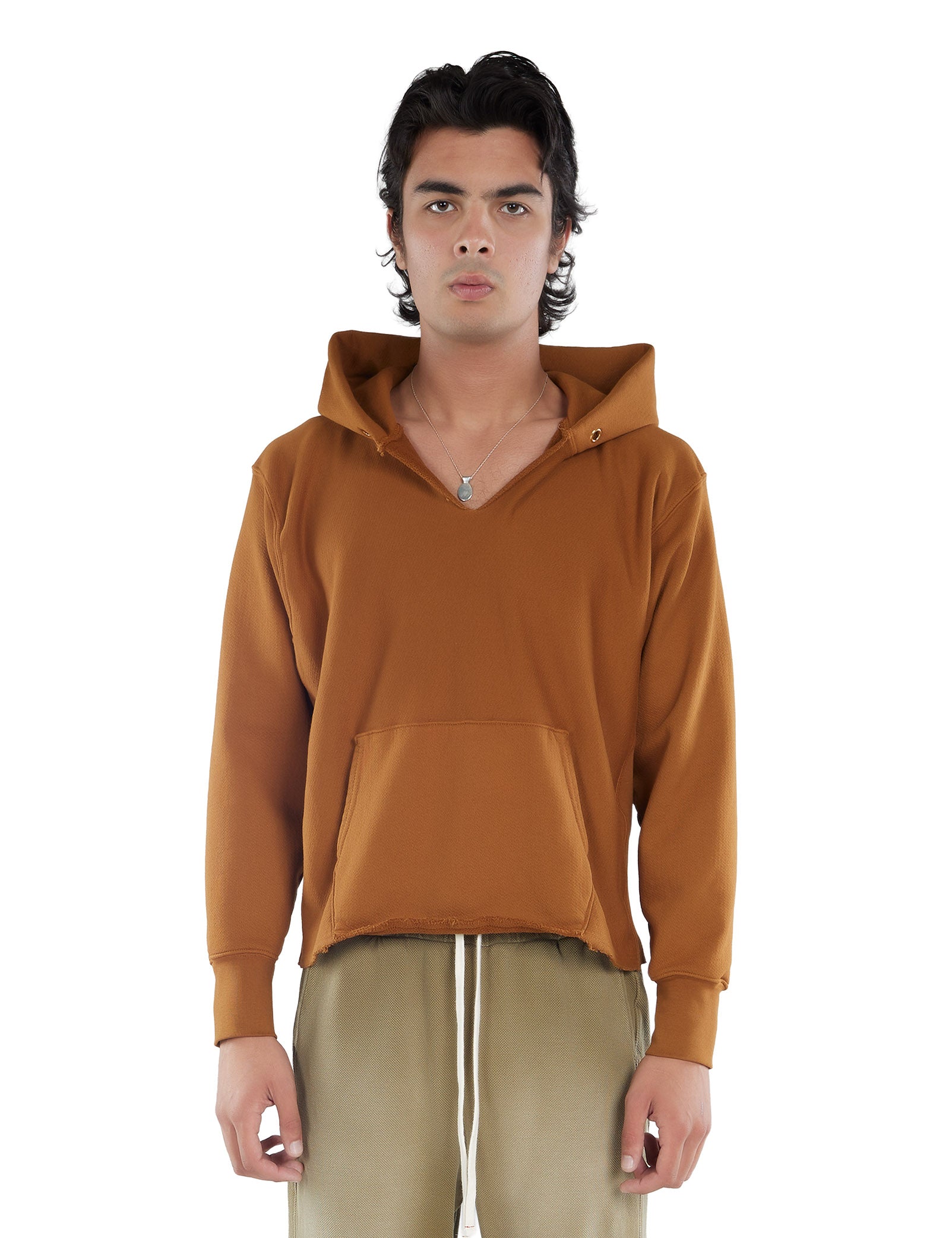 Heavyweight Raw Cropped Hoodie