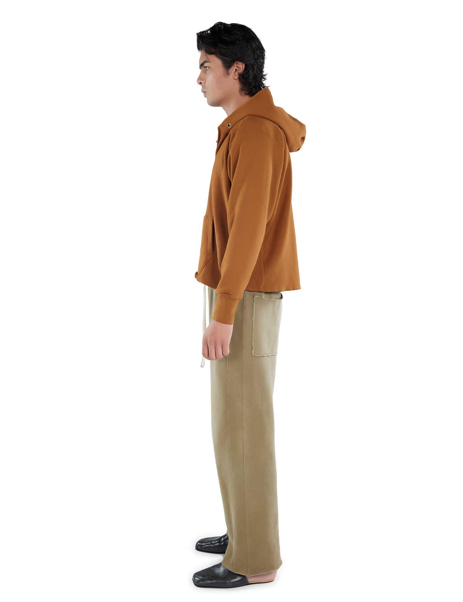 Heavyweight Raw Cropped Hoodie