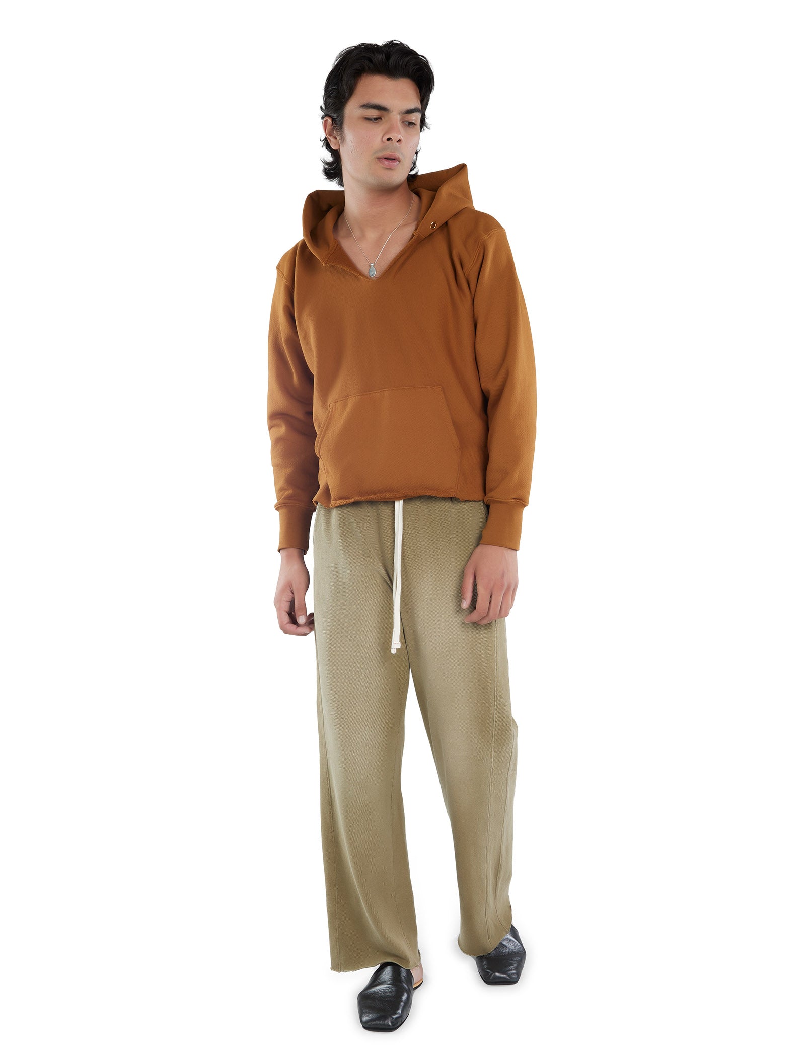 Heavyweight Raw Cropped Hoodie