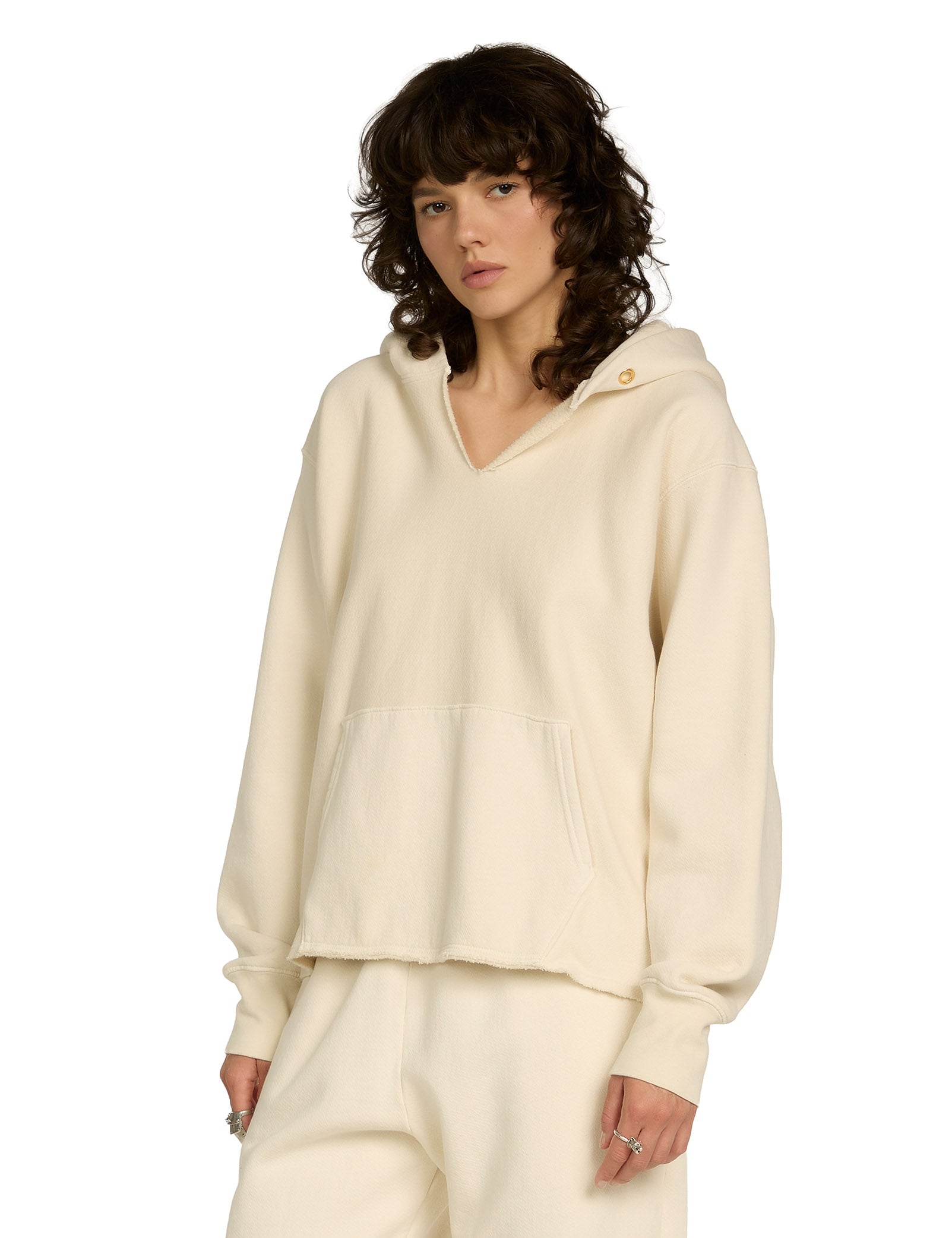 Heavyweight Raw Cropped Hoodie