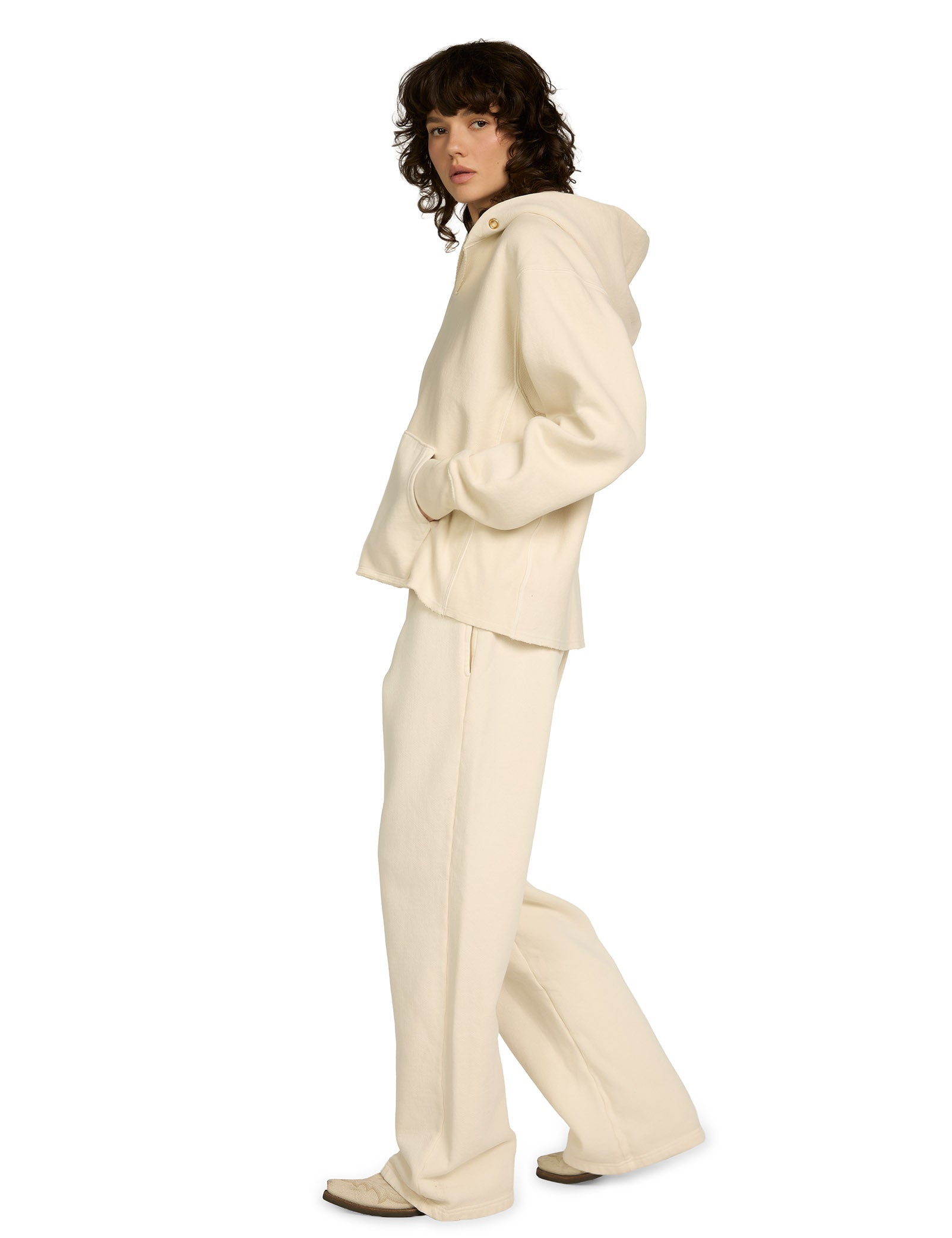 Heavyweight Raw Cropped Hoodie