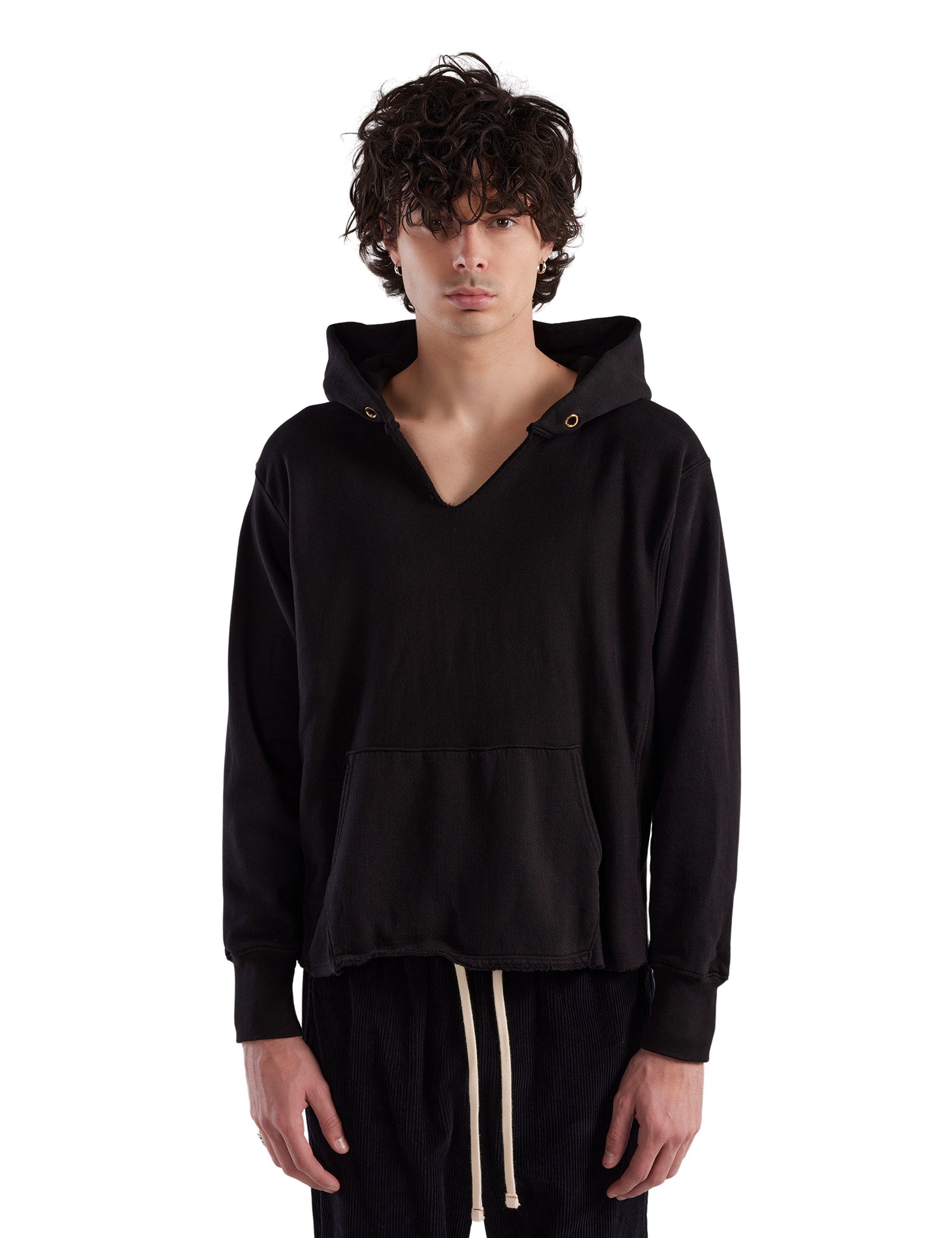 Heavyweight Raw Cropped Hoodie