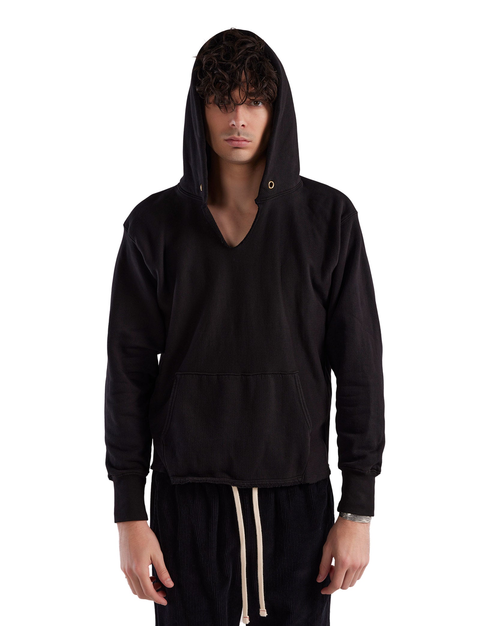 Heavyweight Raw Cropped Hoodie