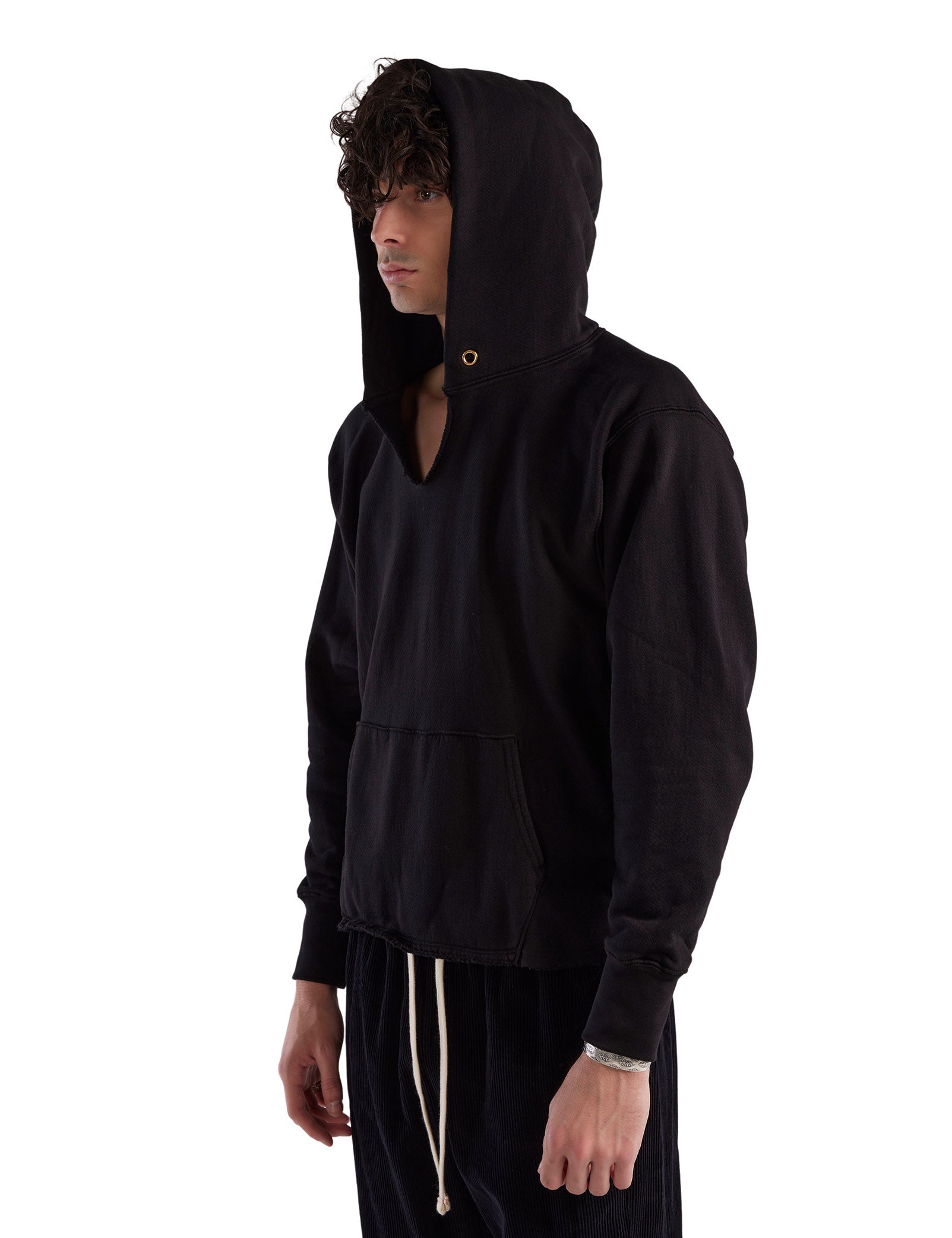 Heavyweight Raw Cropped Hoodie