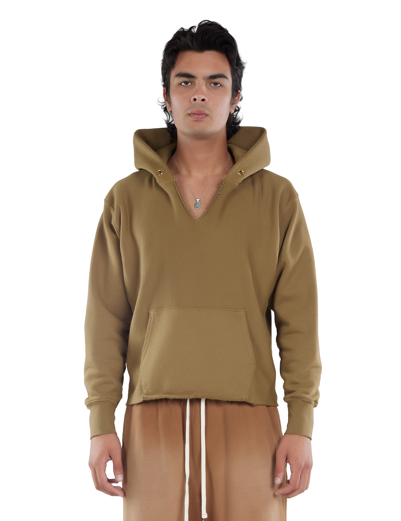 Heavyweight Raw Cropped Hoodie