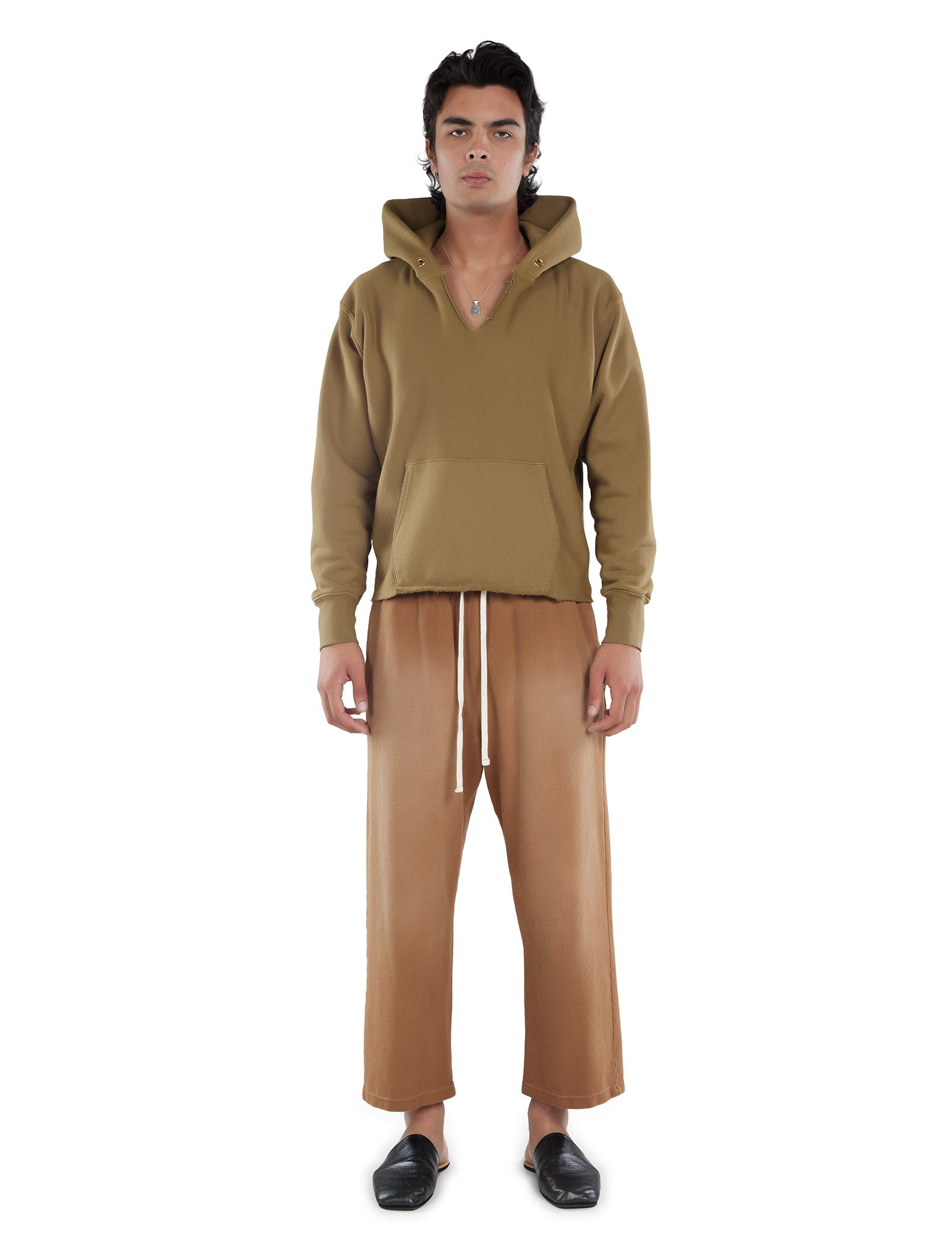 Heavyweight Raw Cropped Hoodie