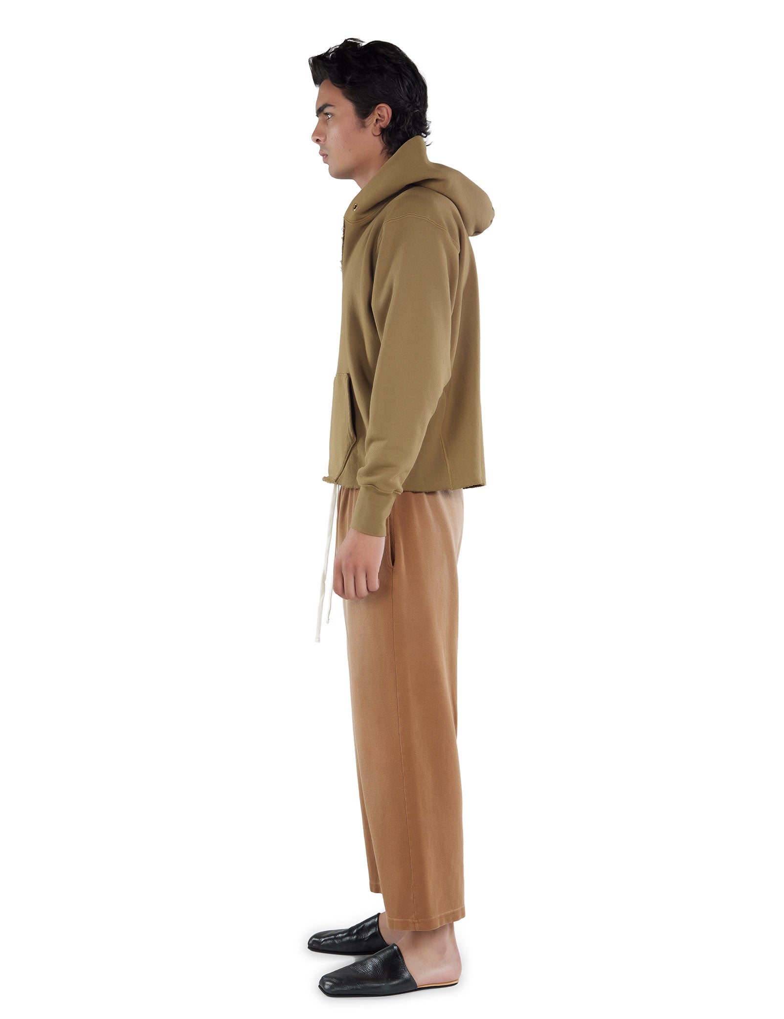 Heavyweight Raw Cropped Hoodie