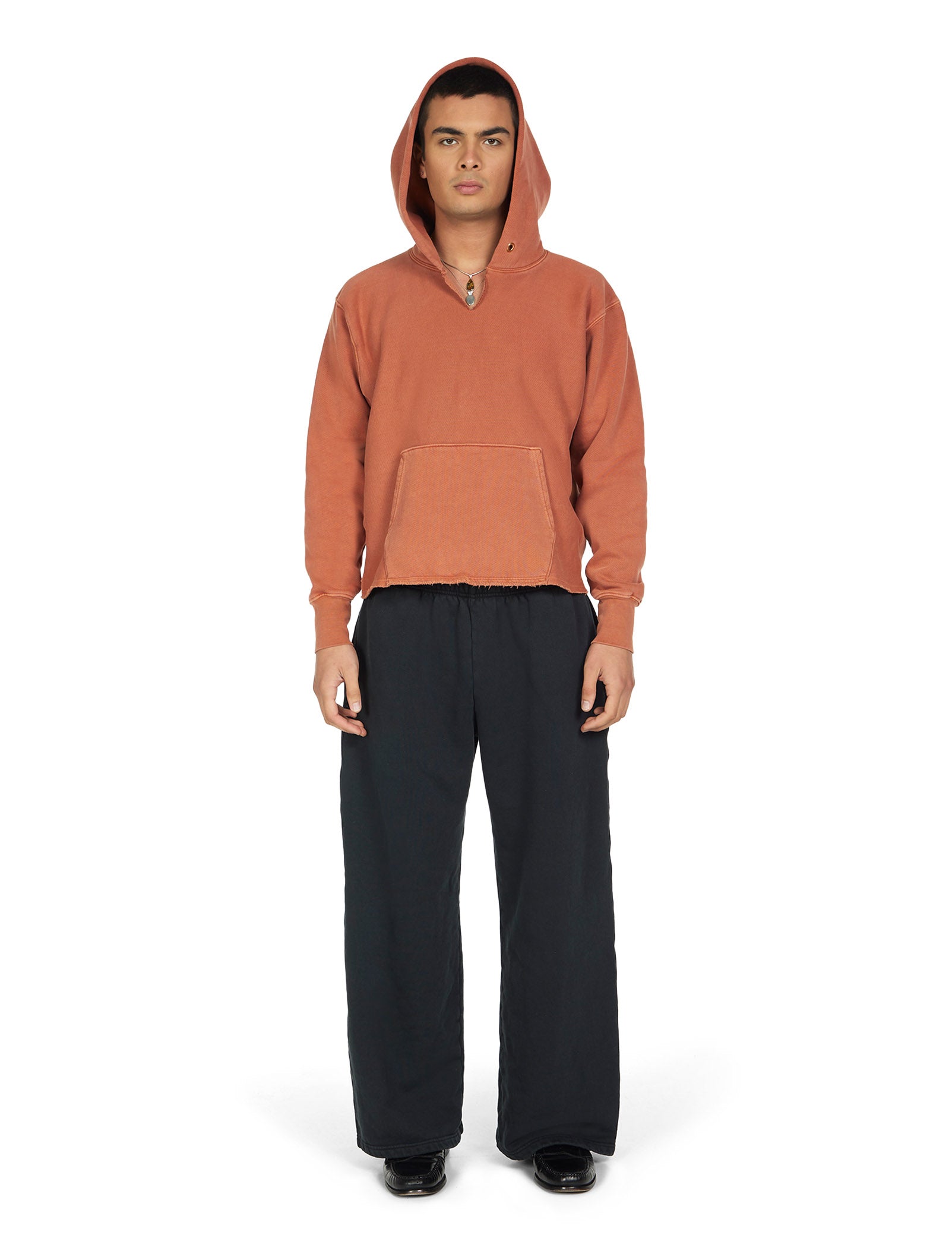 Heavyweight Raw Cropped Hoodie