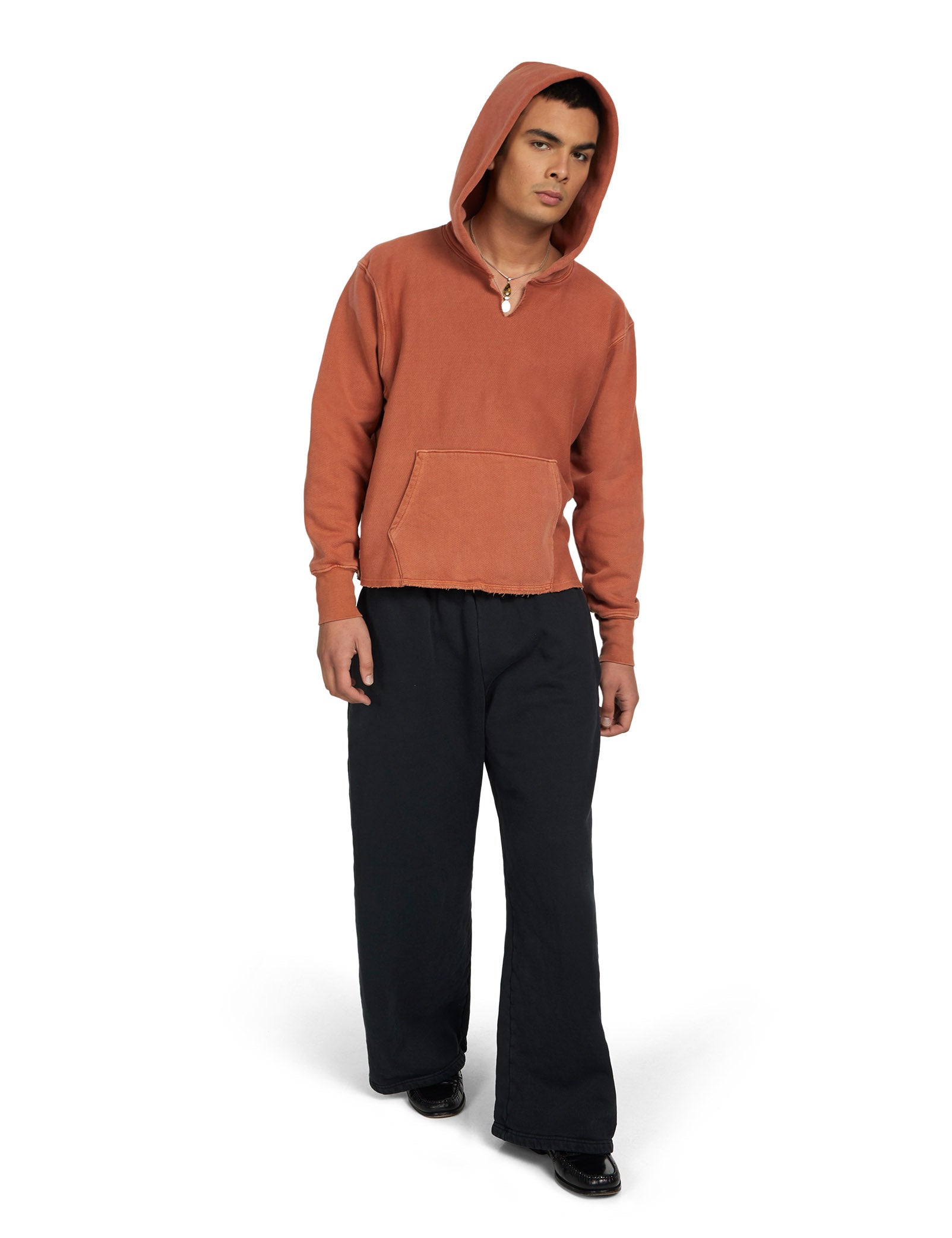 Heavyweight Raw Cropped Hoodie