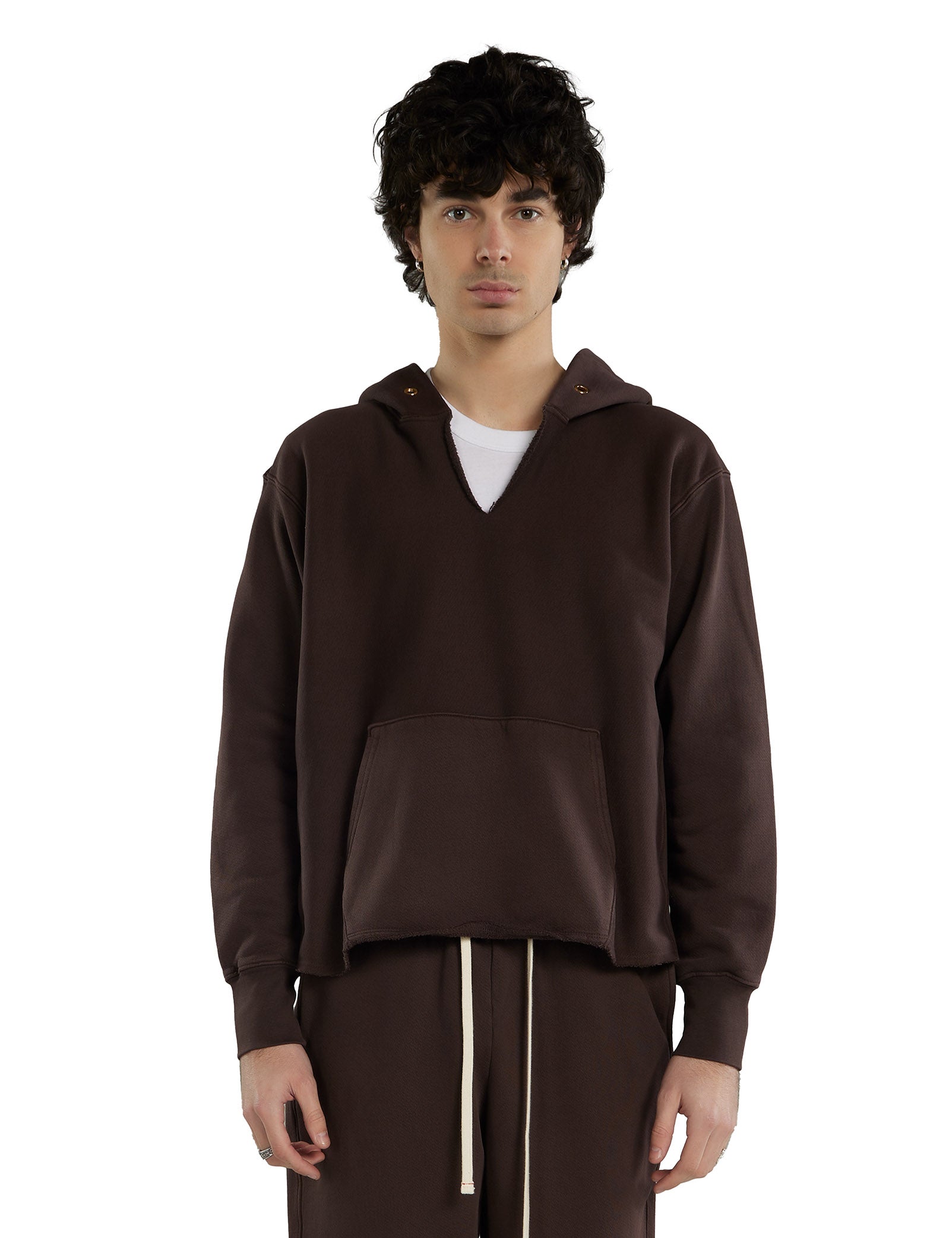 Heavyweight Raw Cropped Hoodie