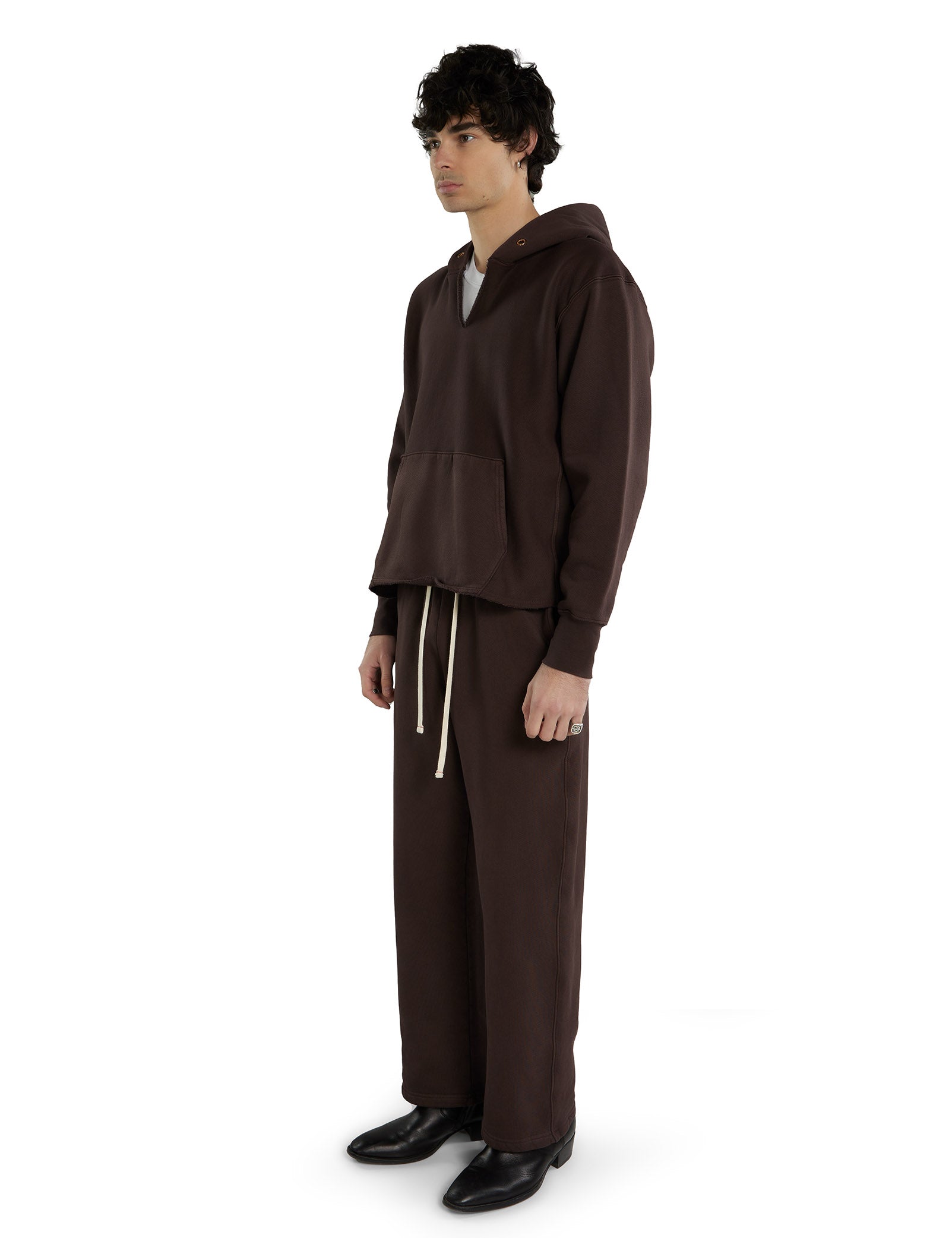 Heavyweight Raw Cropped Hoodie