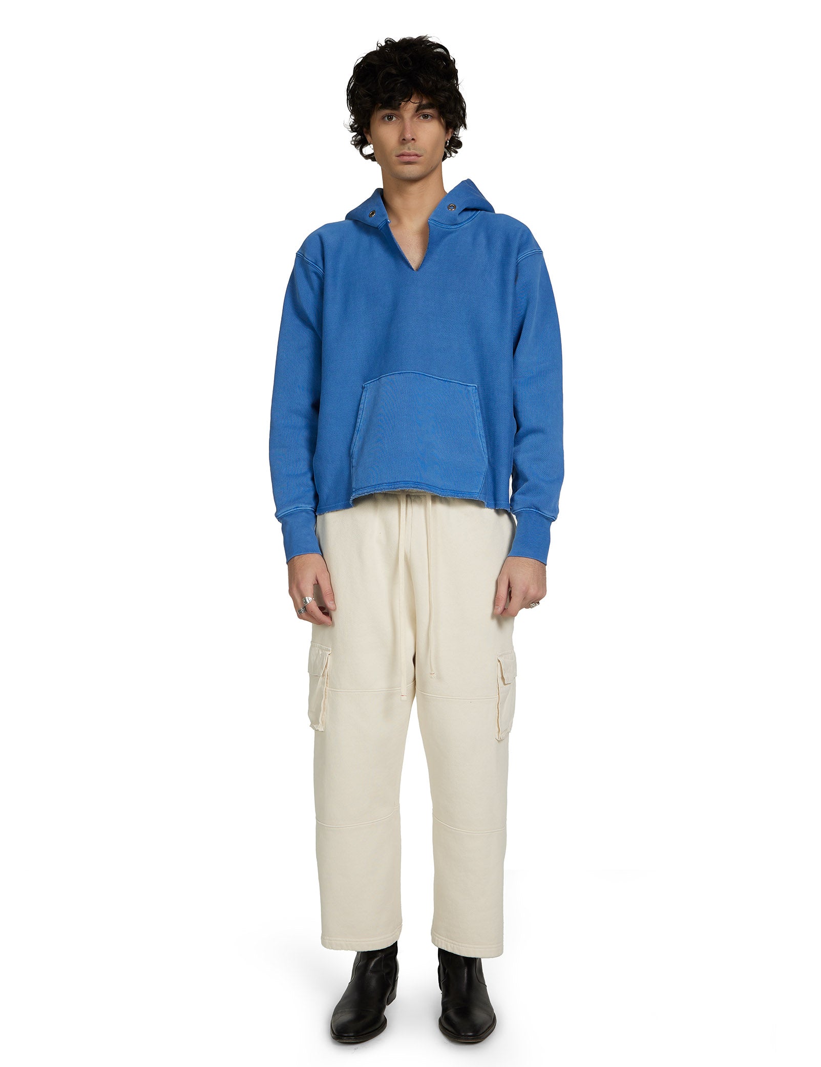 Heavyweight Raw Cropped Hoodie