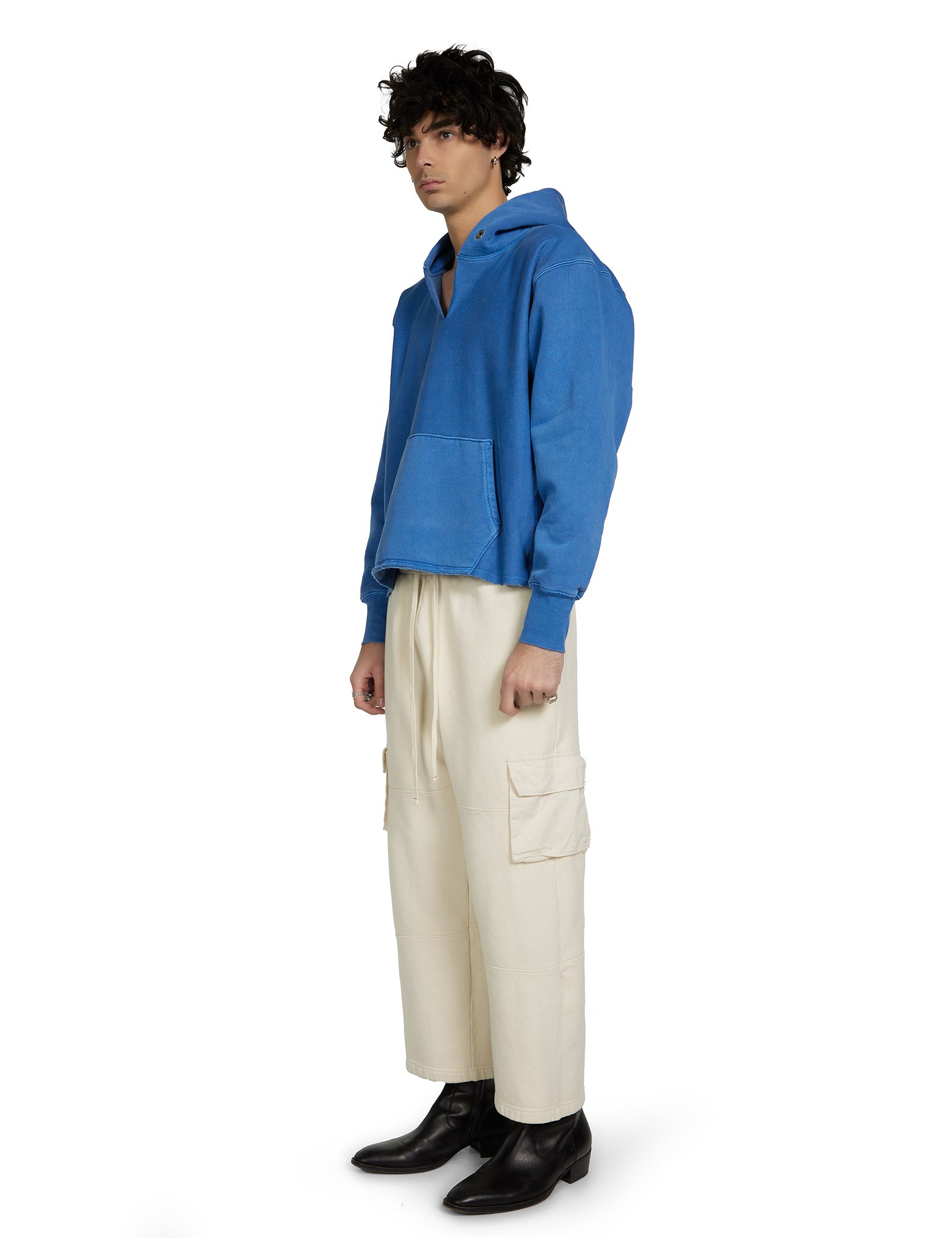 Heavyweight Raw Cropped Hoodie
