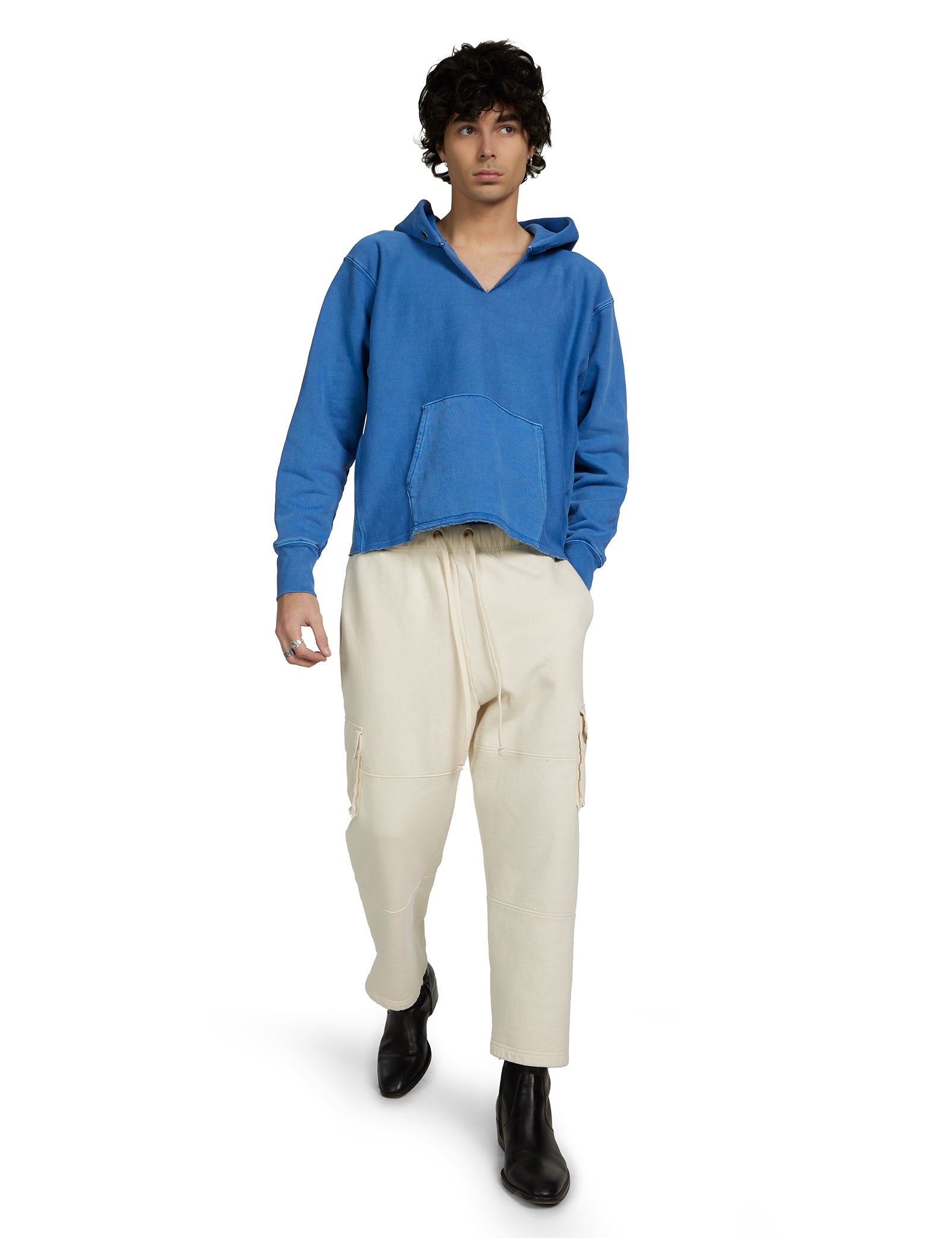 Heavyweight Raw Cropped Hoodie