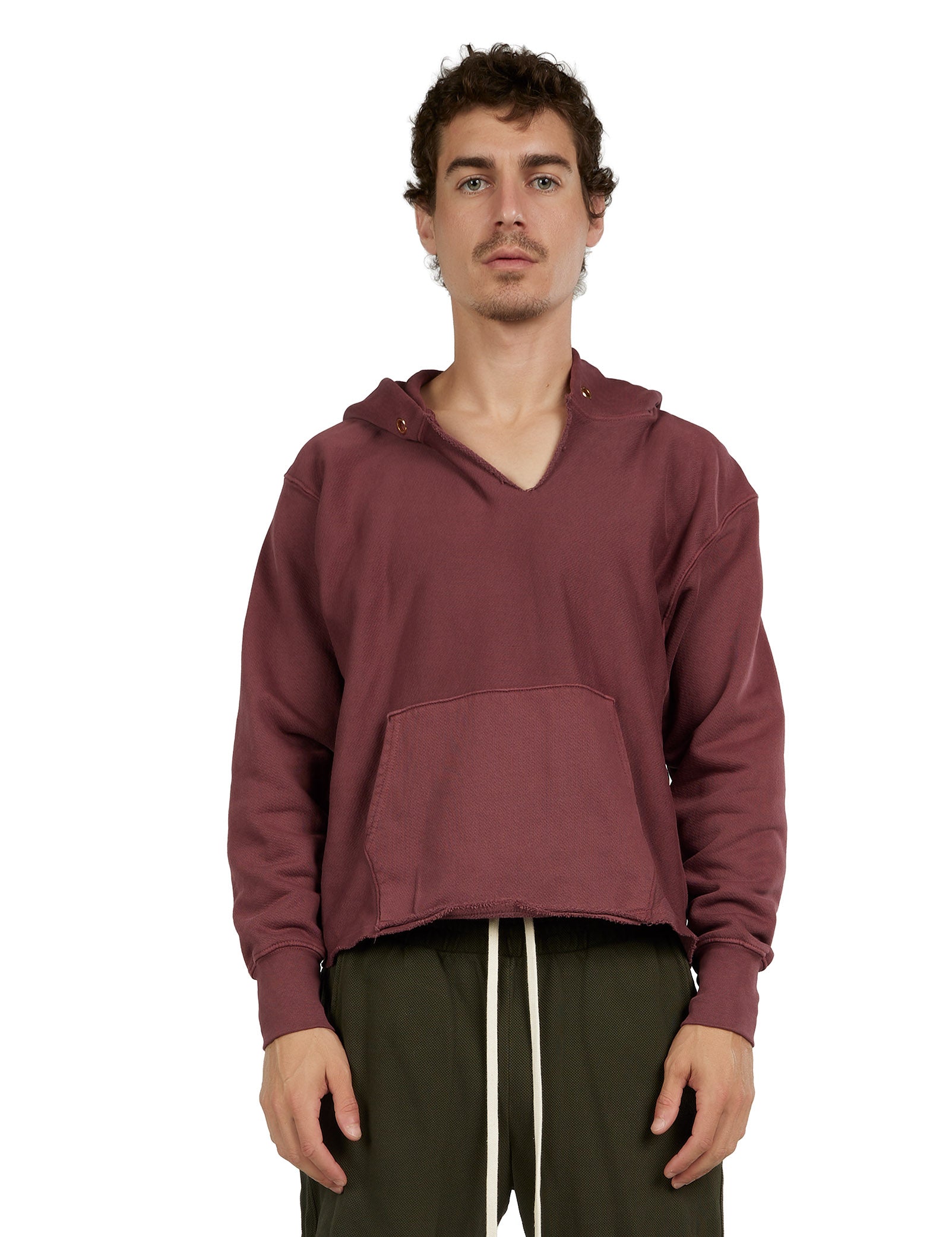 Heavyweight Raw Cropped Hoodie