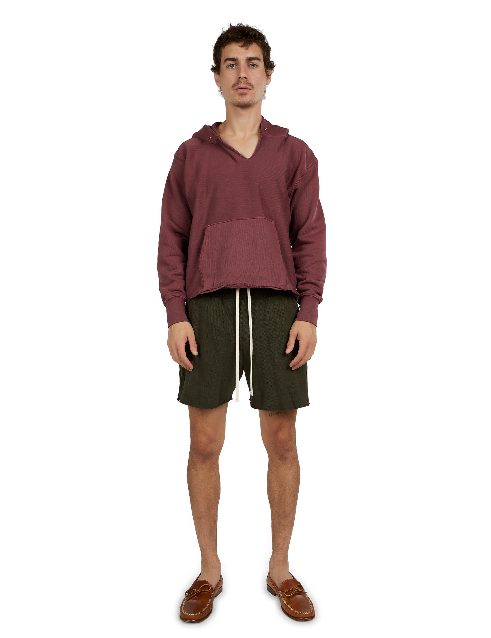 Heavyweight Raw Cropped Hoodie