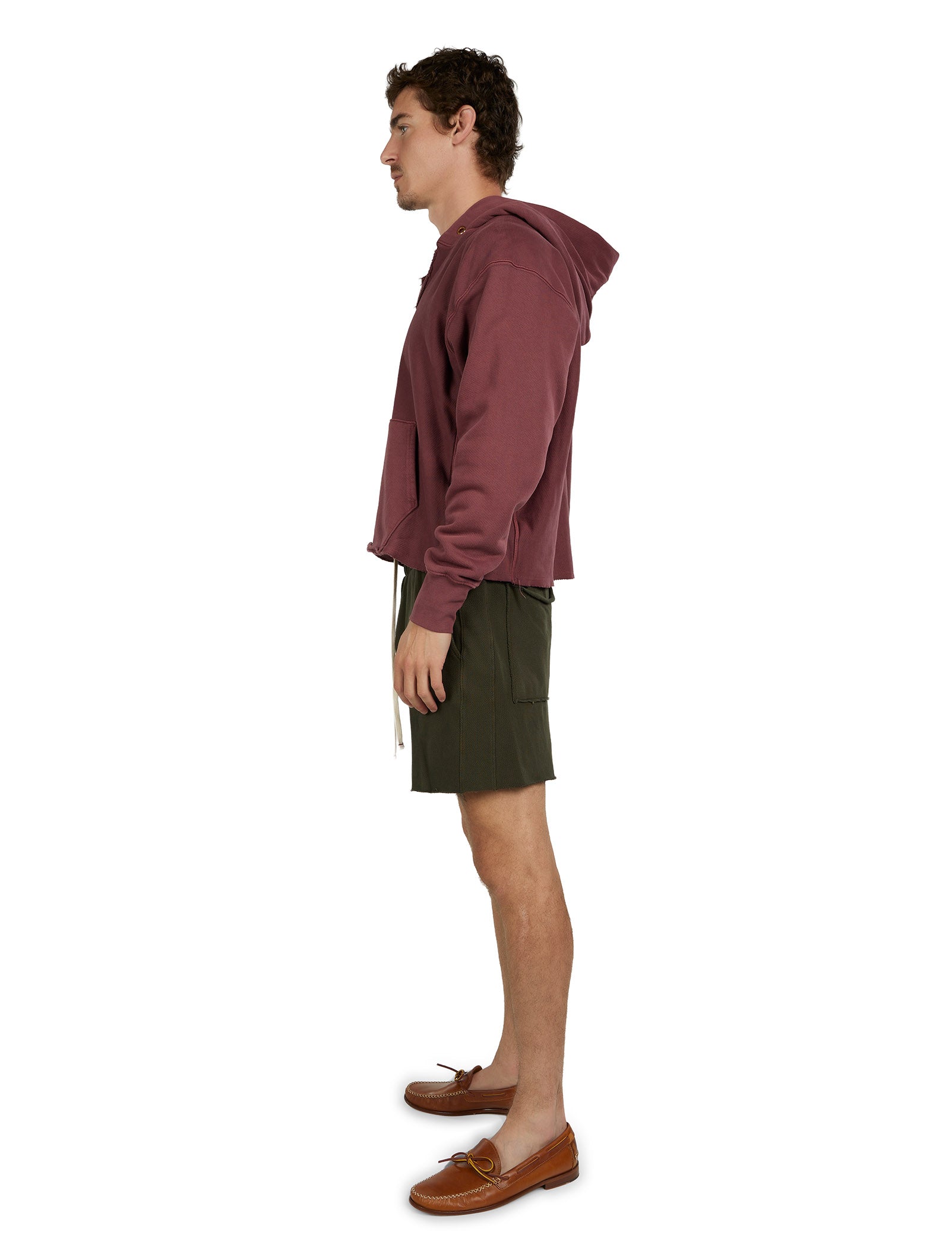 Heavyweight Raw Cropped Hoodie