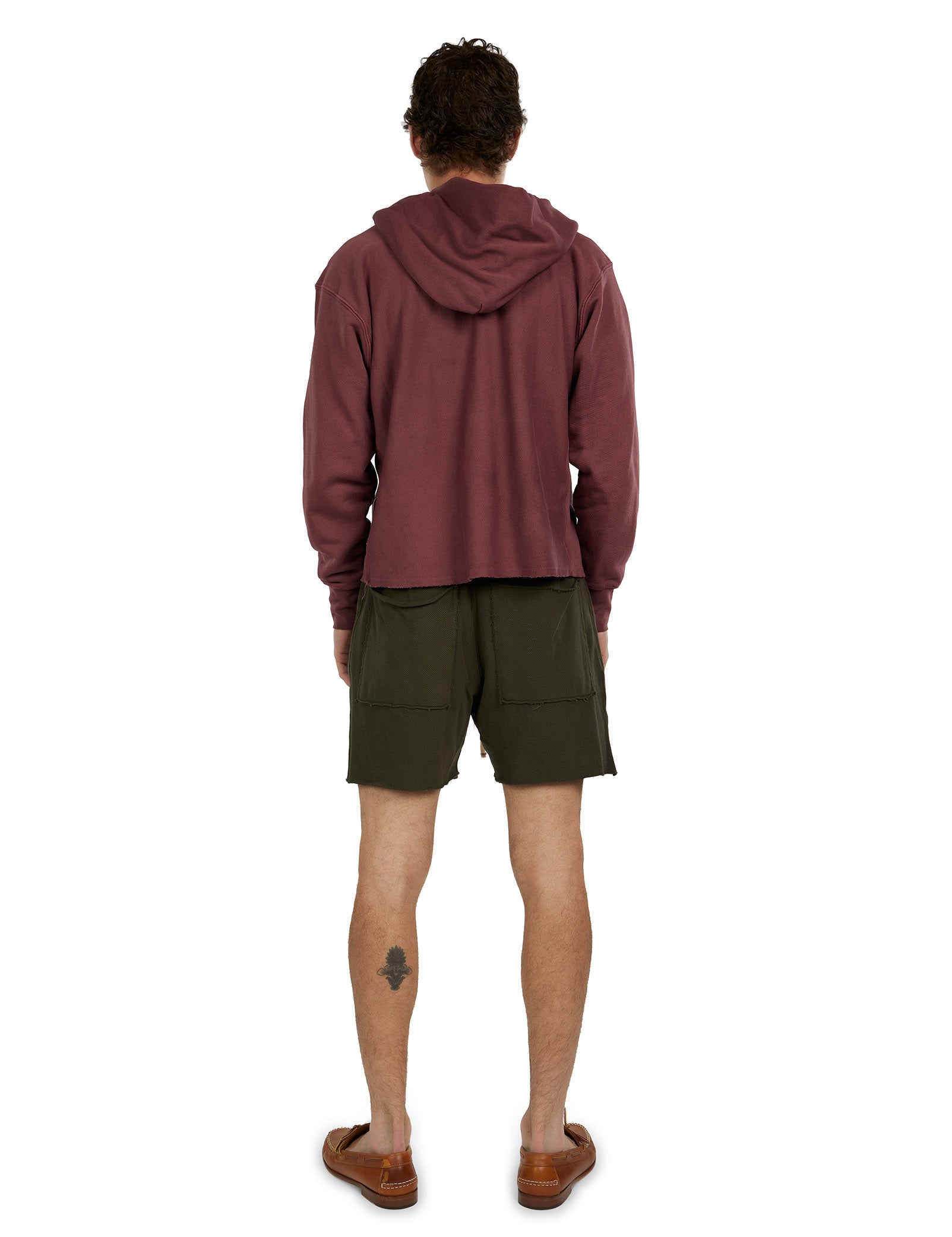 Heavyweight Raw Cropped Hoodie