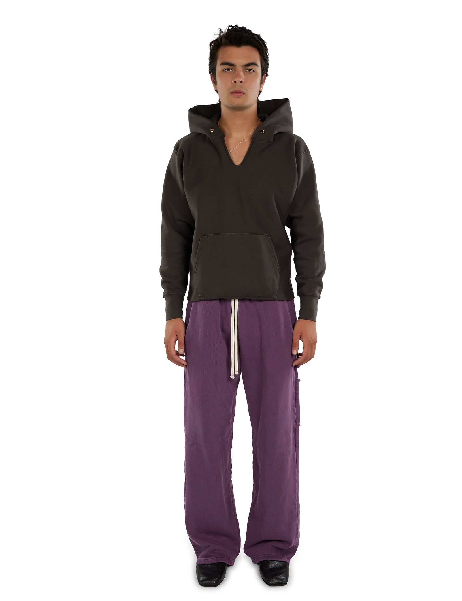Heavyweight Raw Cropped Hoodie