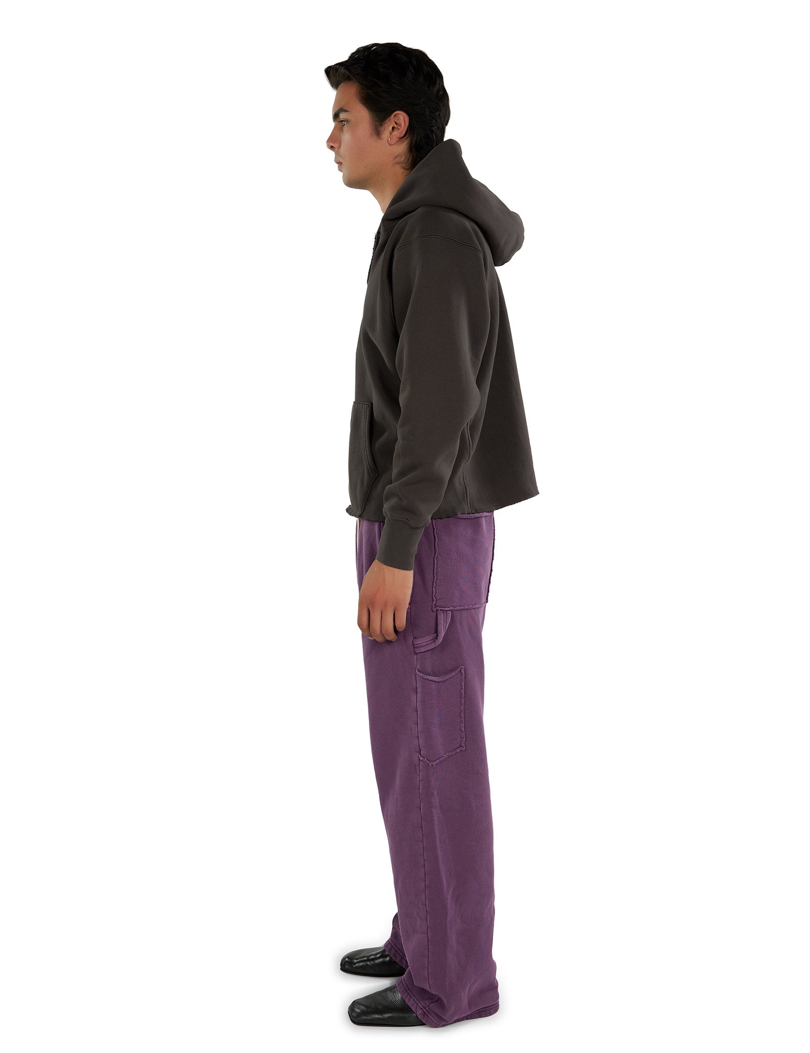 Heavyweight Raw Cropped Hoodie