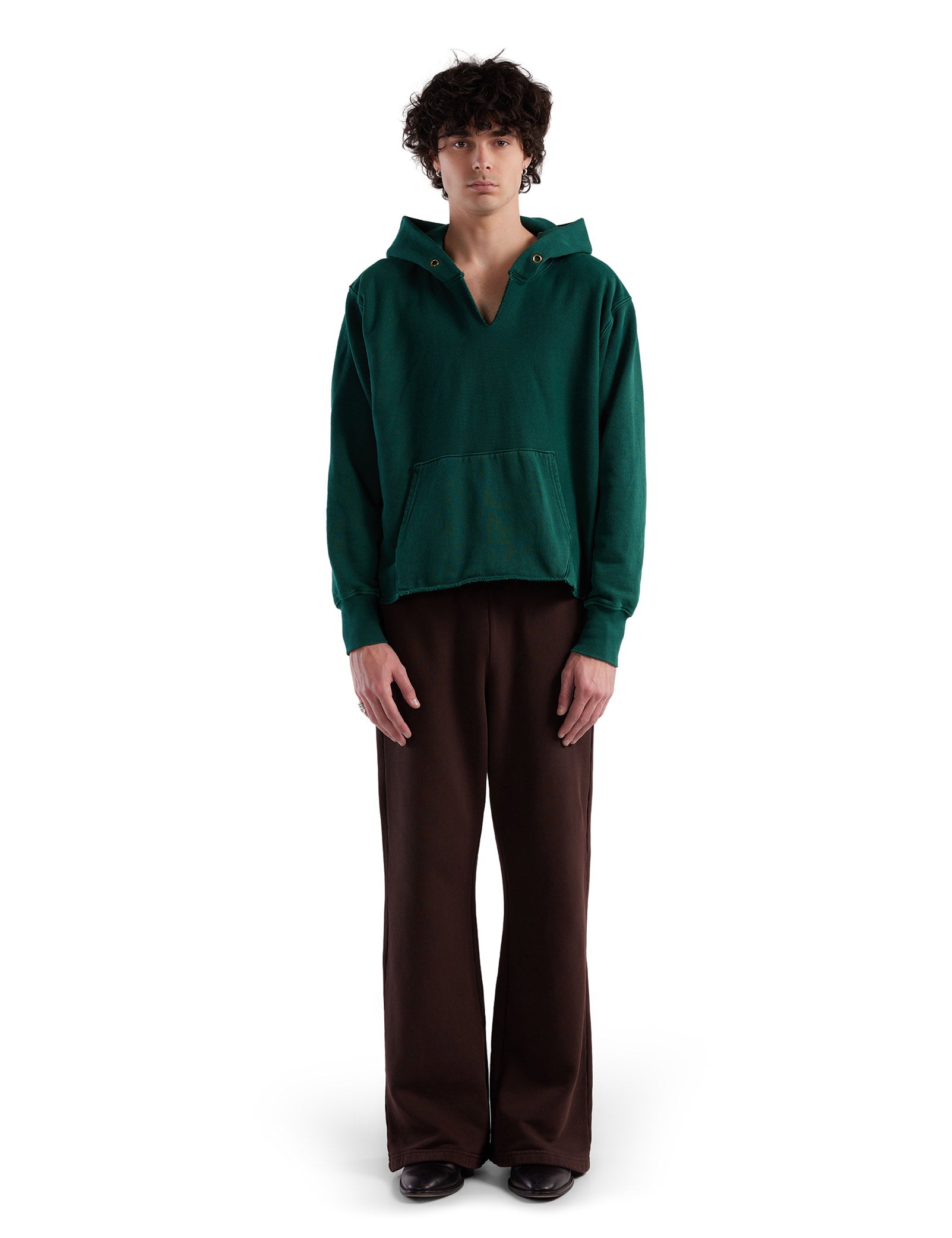 Heavyweight Raw Cropped Hoodie