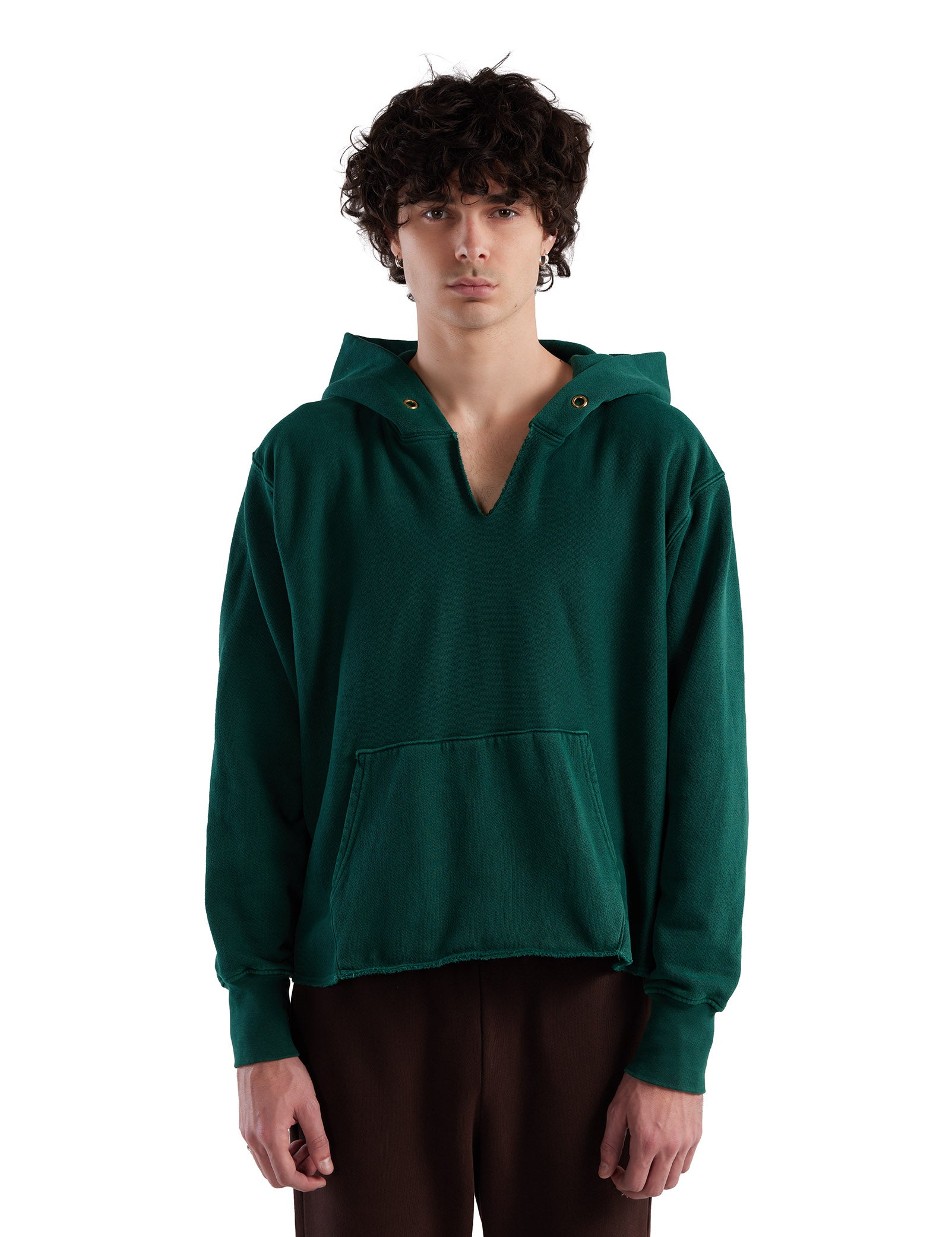 Heavyweight Raw Cropped Hoodie