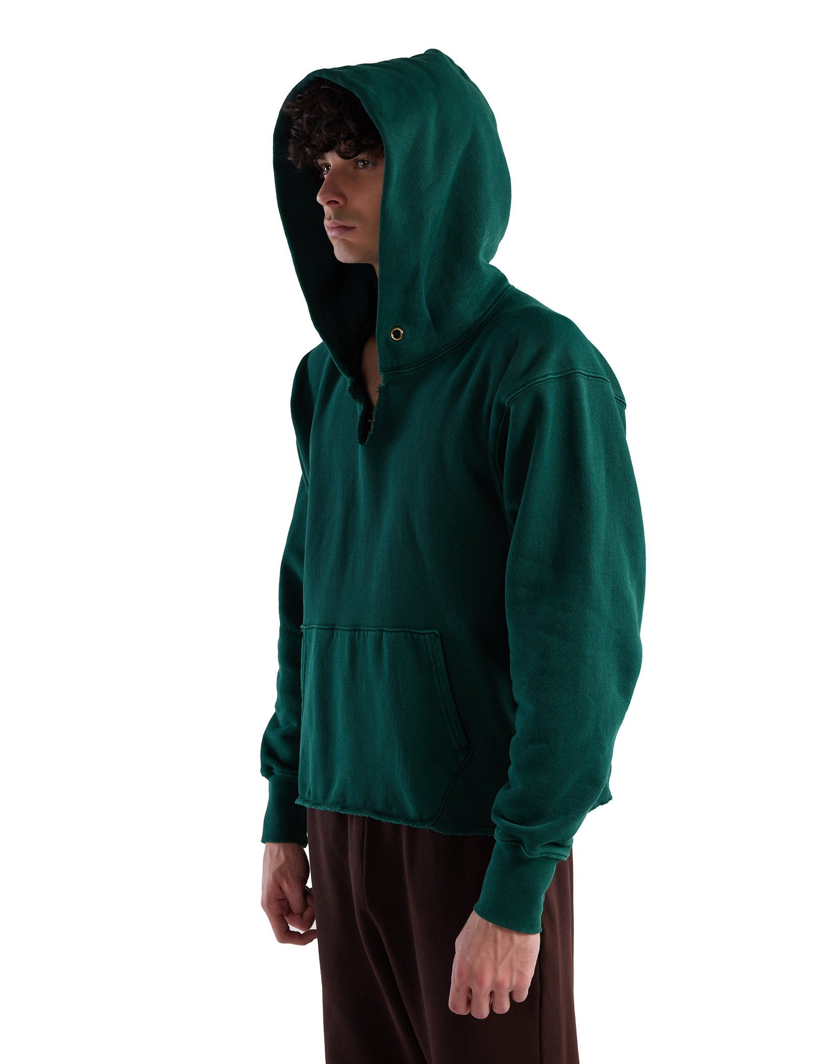 Heavyweight Raw Cropped Hoodie