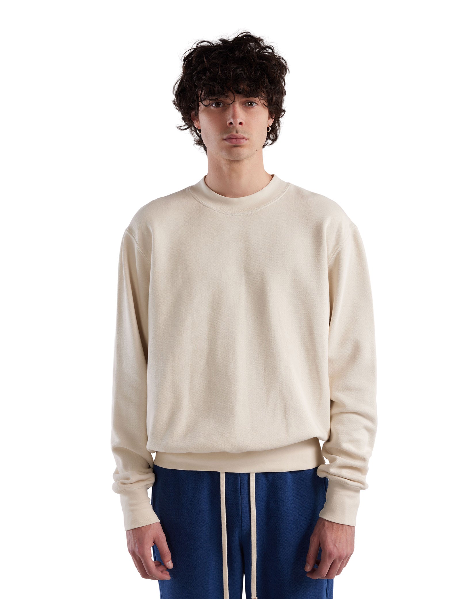 Heavyweight Banded Polo Mock Neck