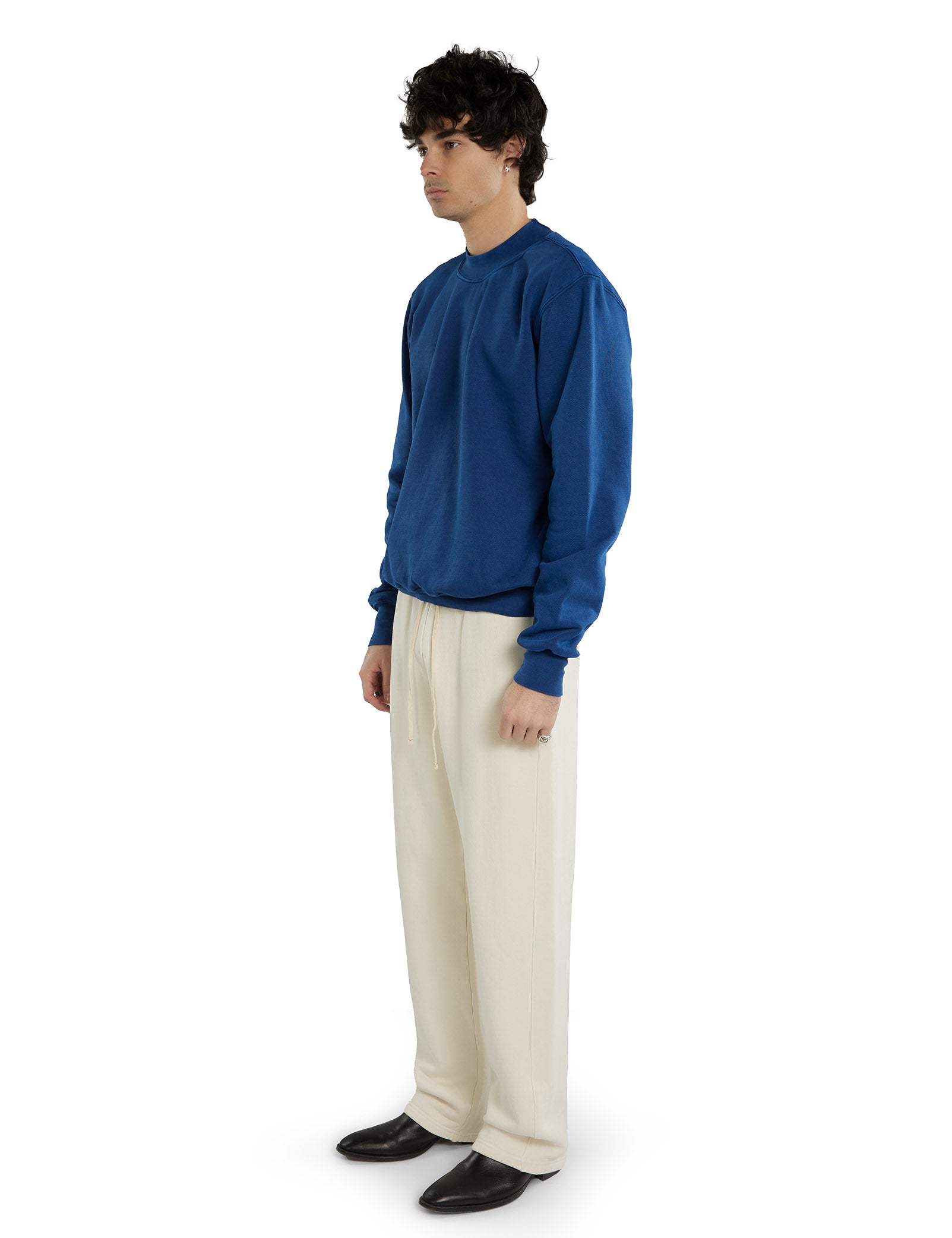 Heavyweight Banded Polo Mock Neck
