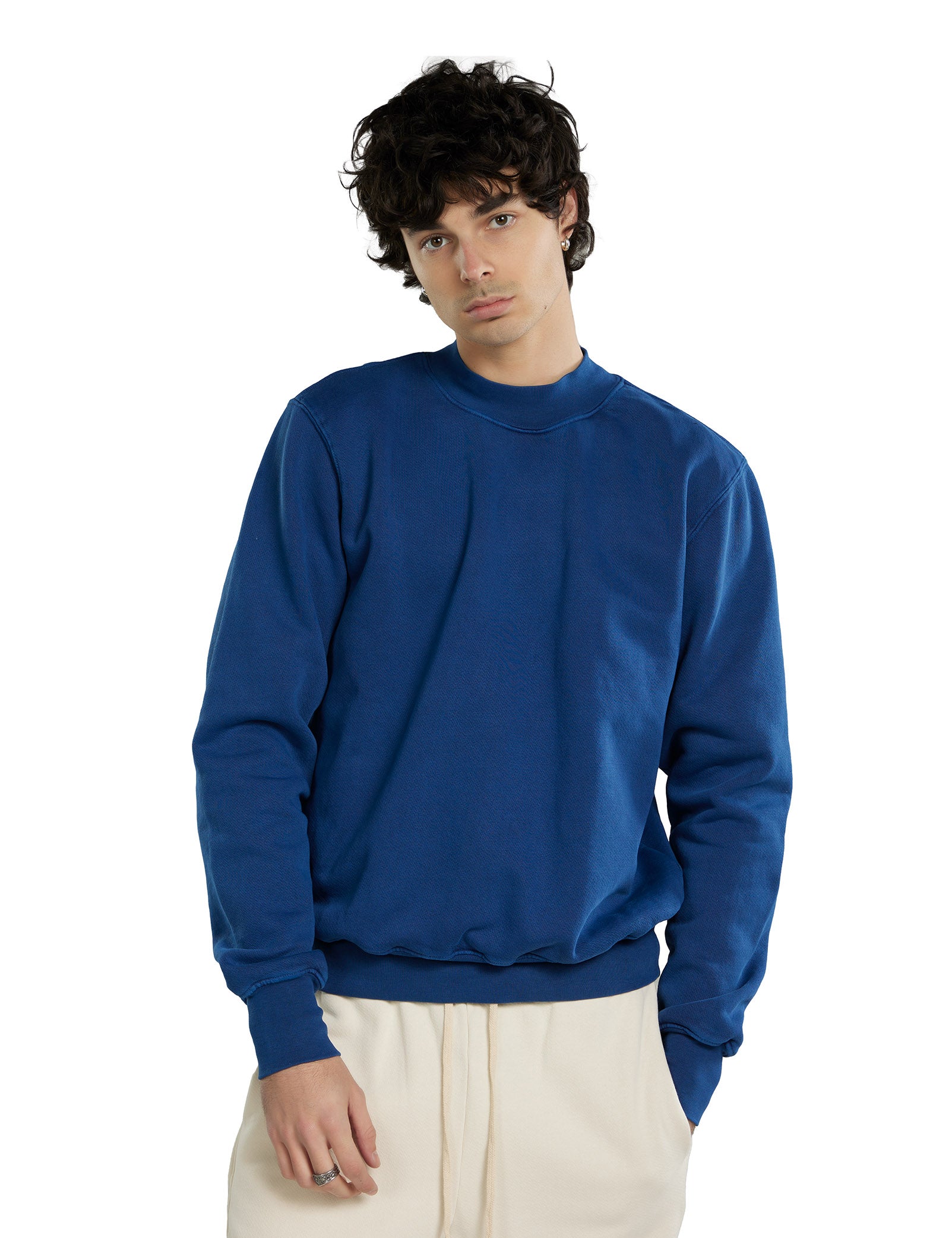 Heavyweight Banded Polo Mock Neck
