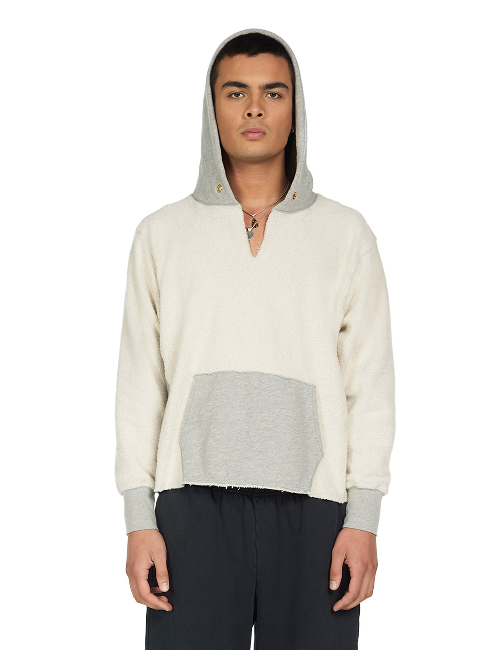 Heavyweight Inside Out Raw Cropped Hoodie