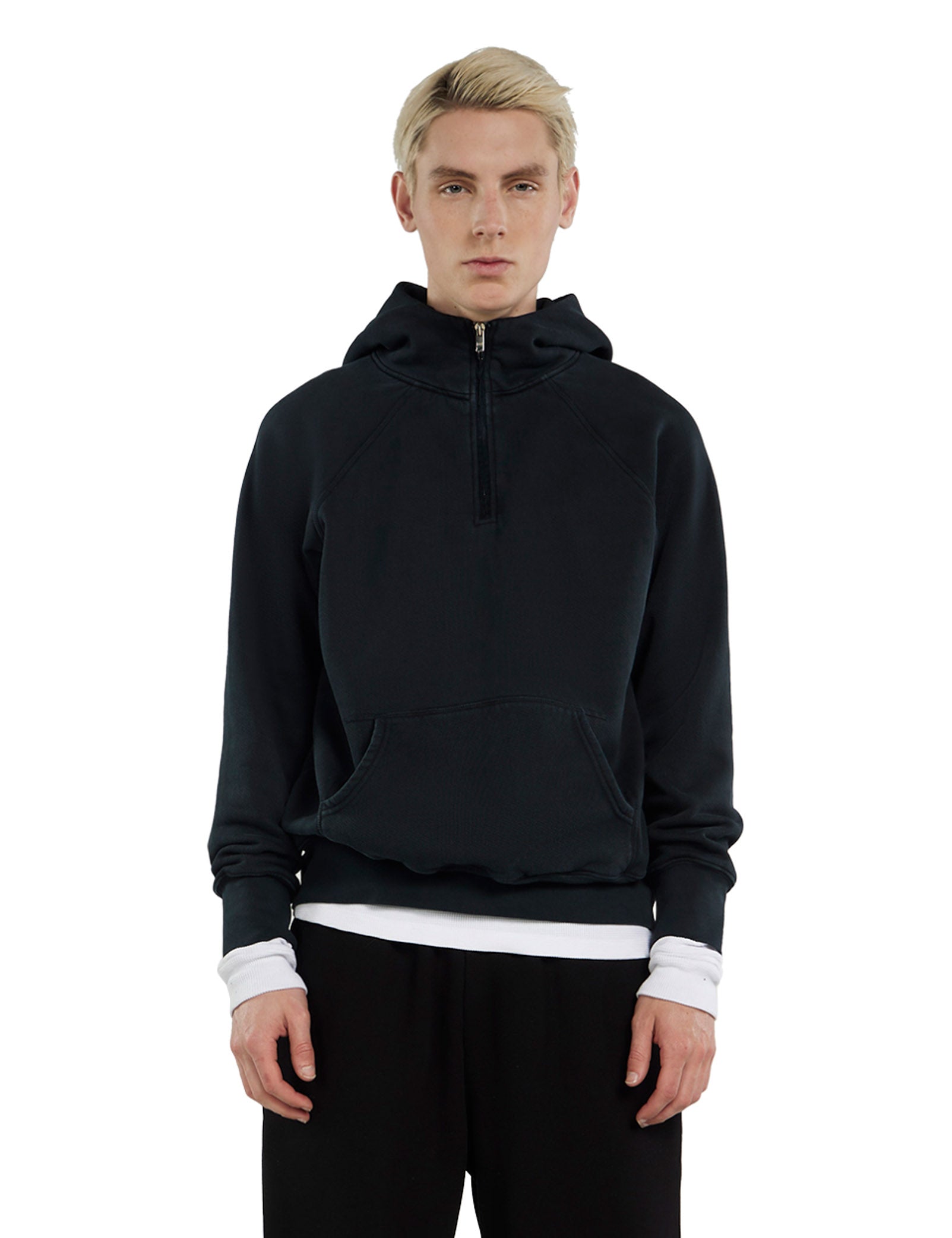 Heavyweight Half Zip Raglan Hoodie