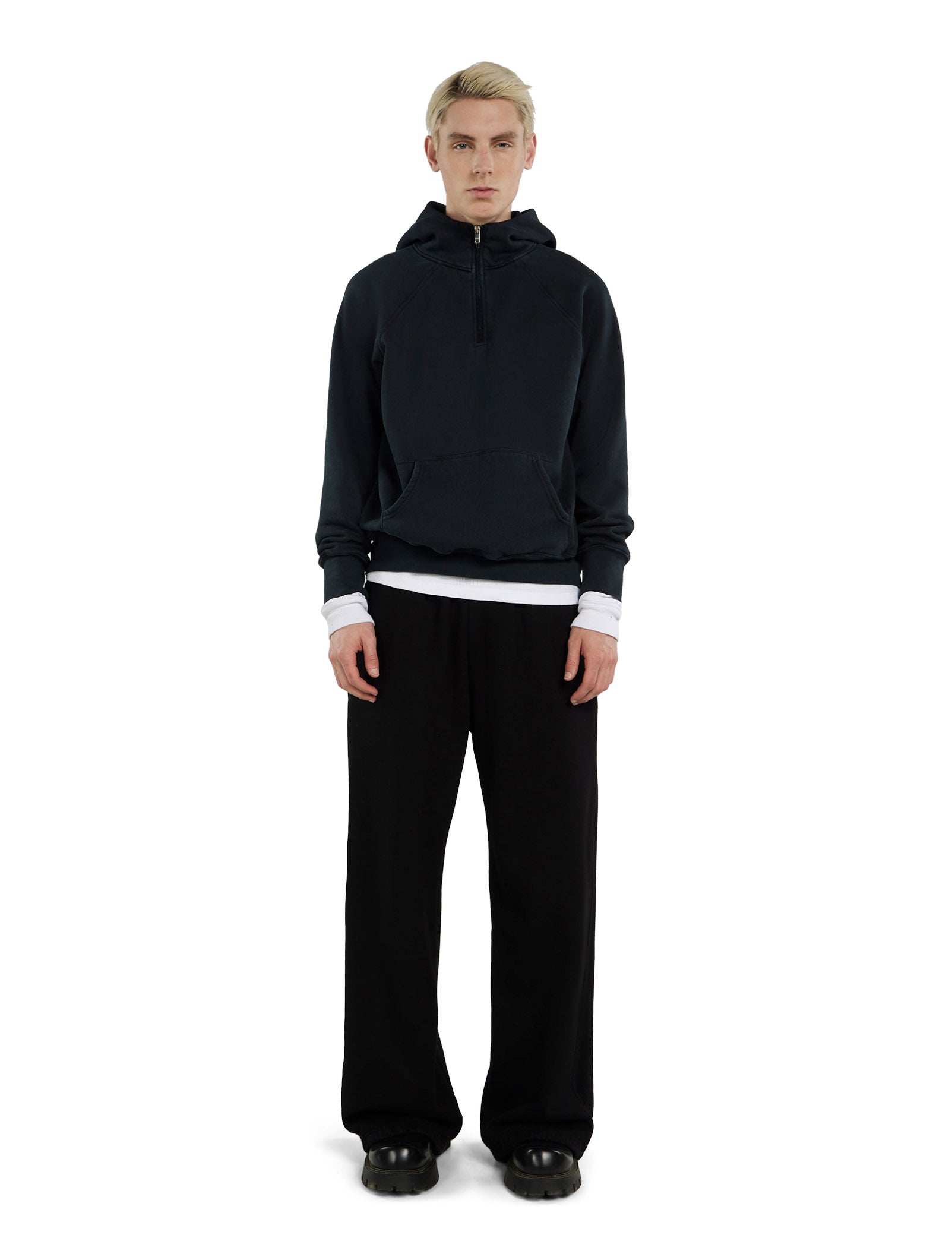 Heavyweight Half Zip Raglan Hoodie