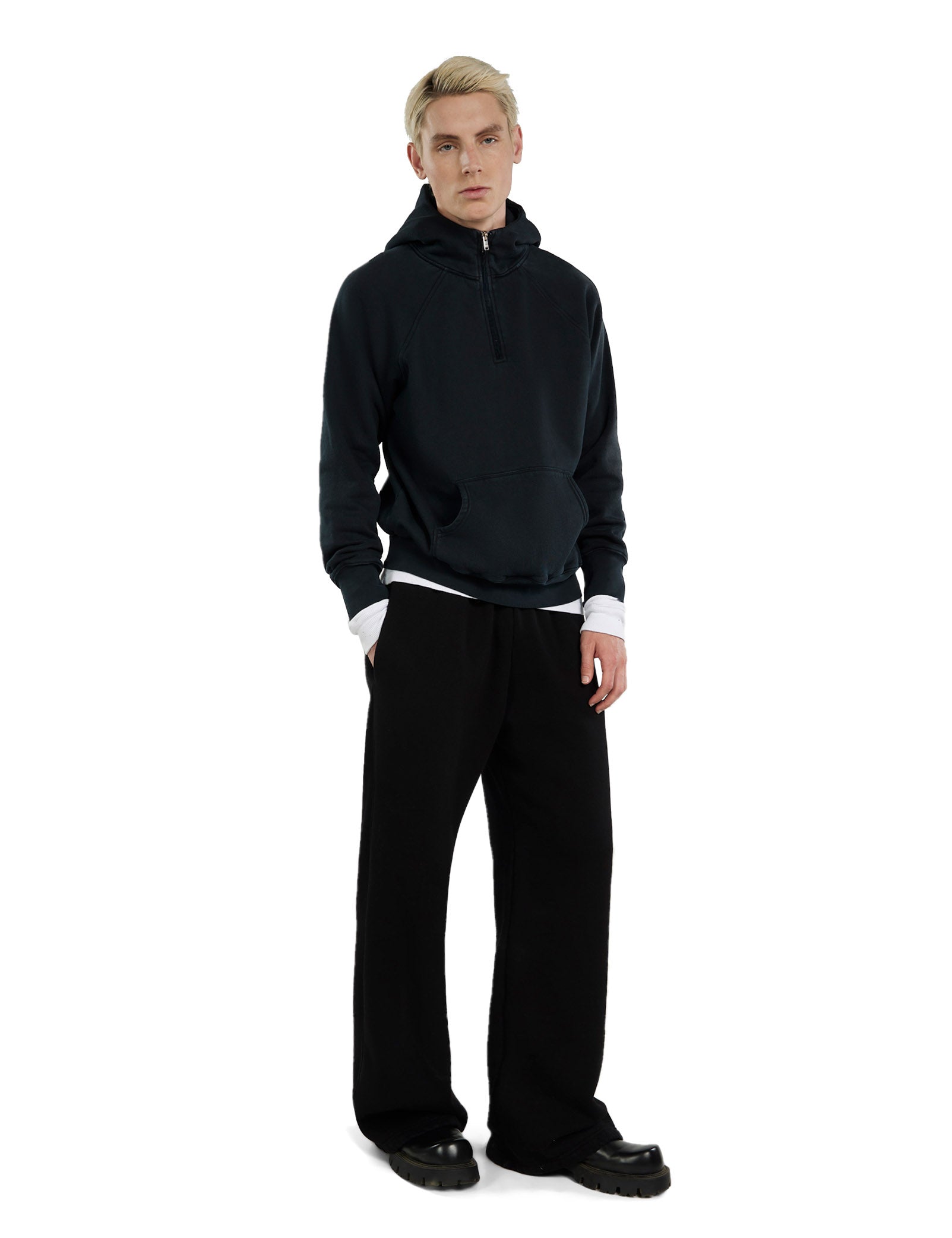 Heavyweight Half Zip Raglan Hoodie