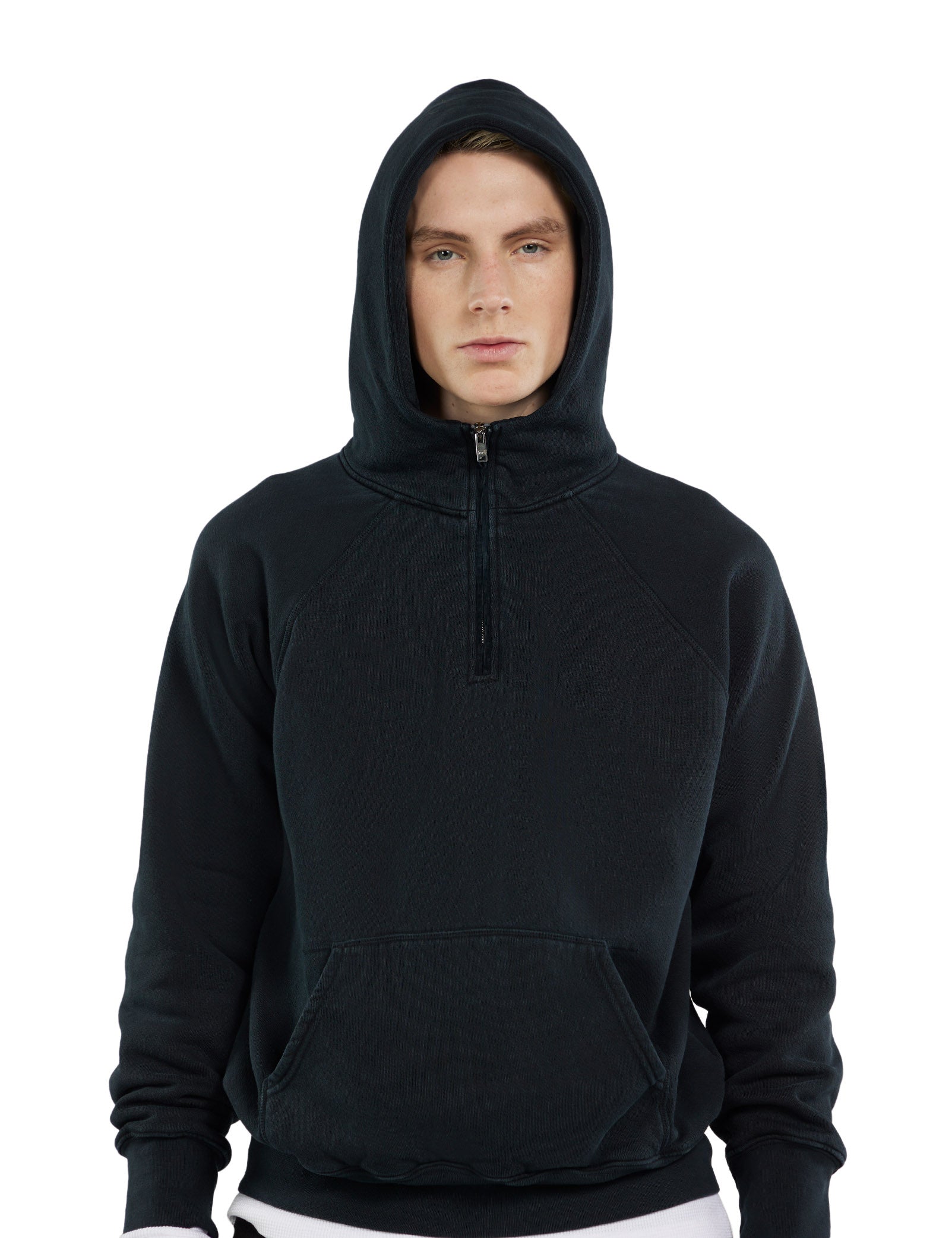 Heavyweight Half Zip Raglan Hoodie