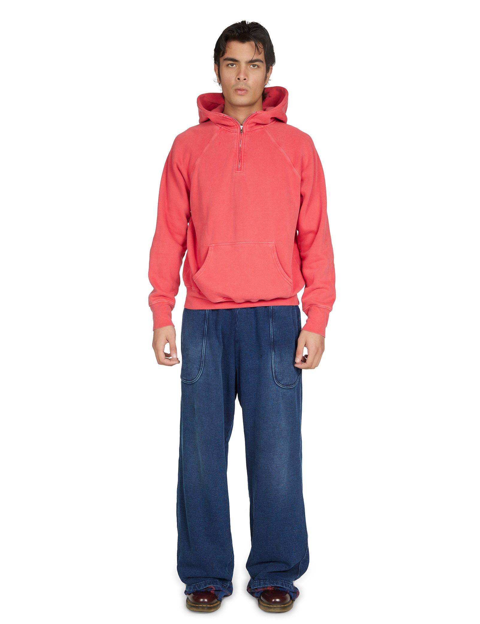 Heavyweight Half Zip Raglan Hoodie