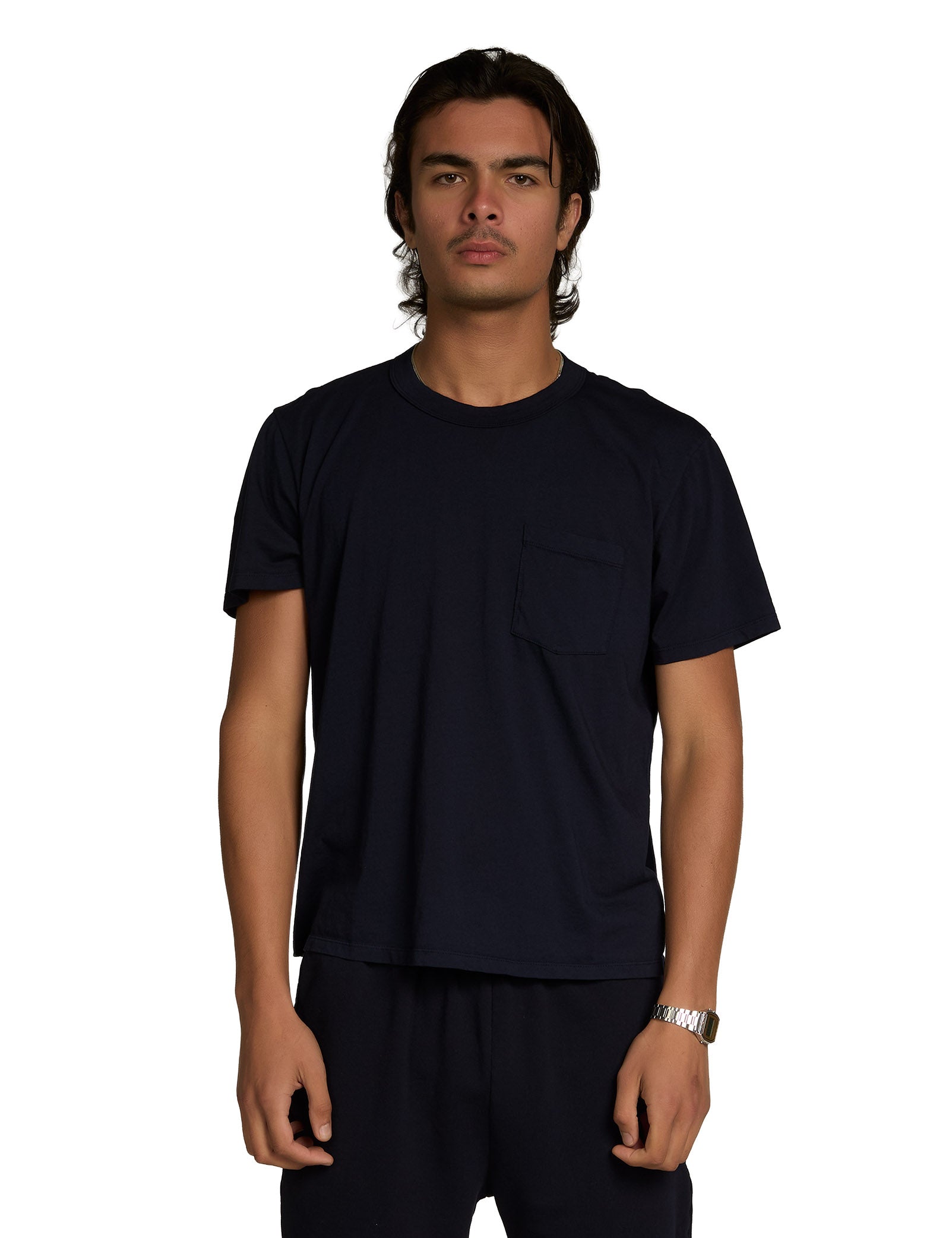 Lightweight Binded Neck Classic Pocket Tee