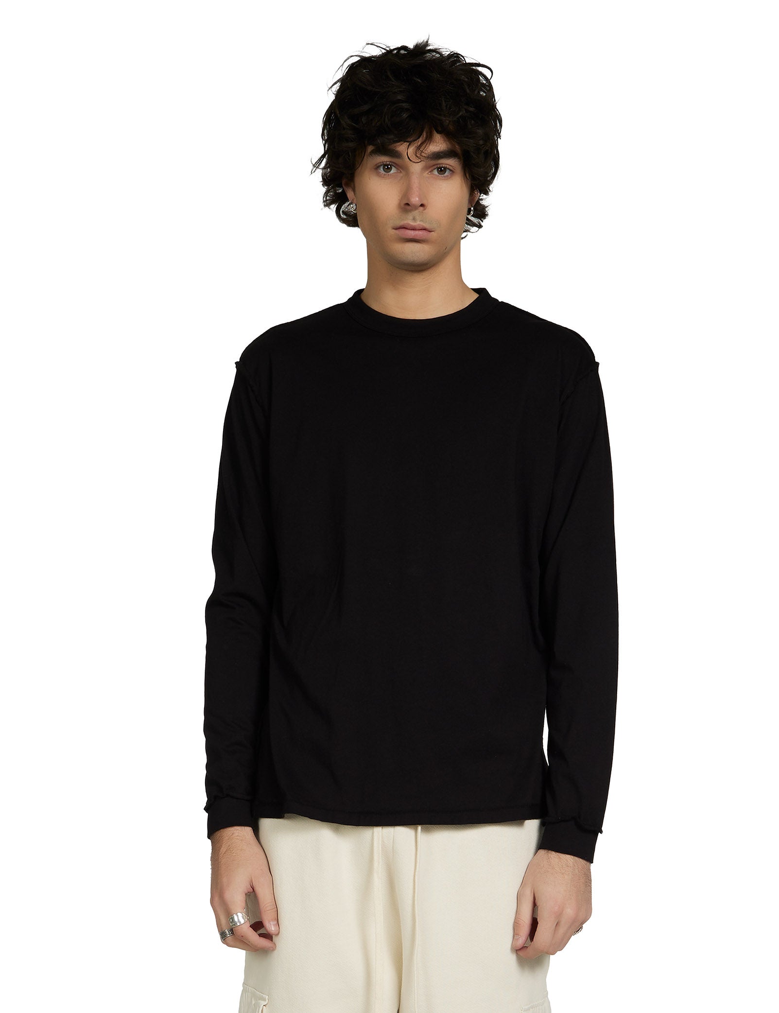 Lightweight Binded Neck Inside Out Long Sleeve