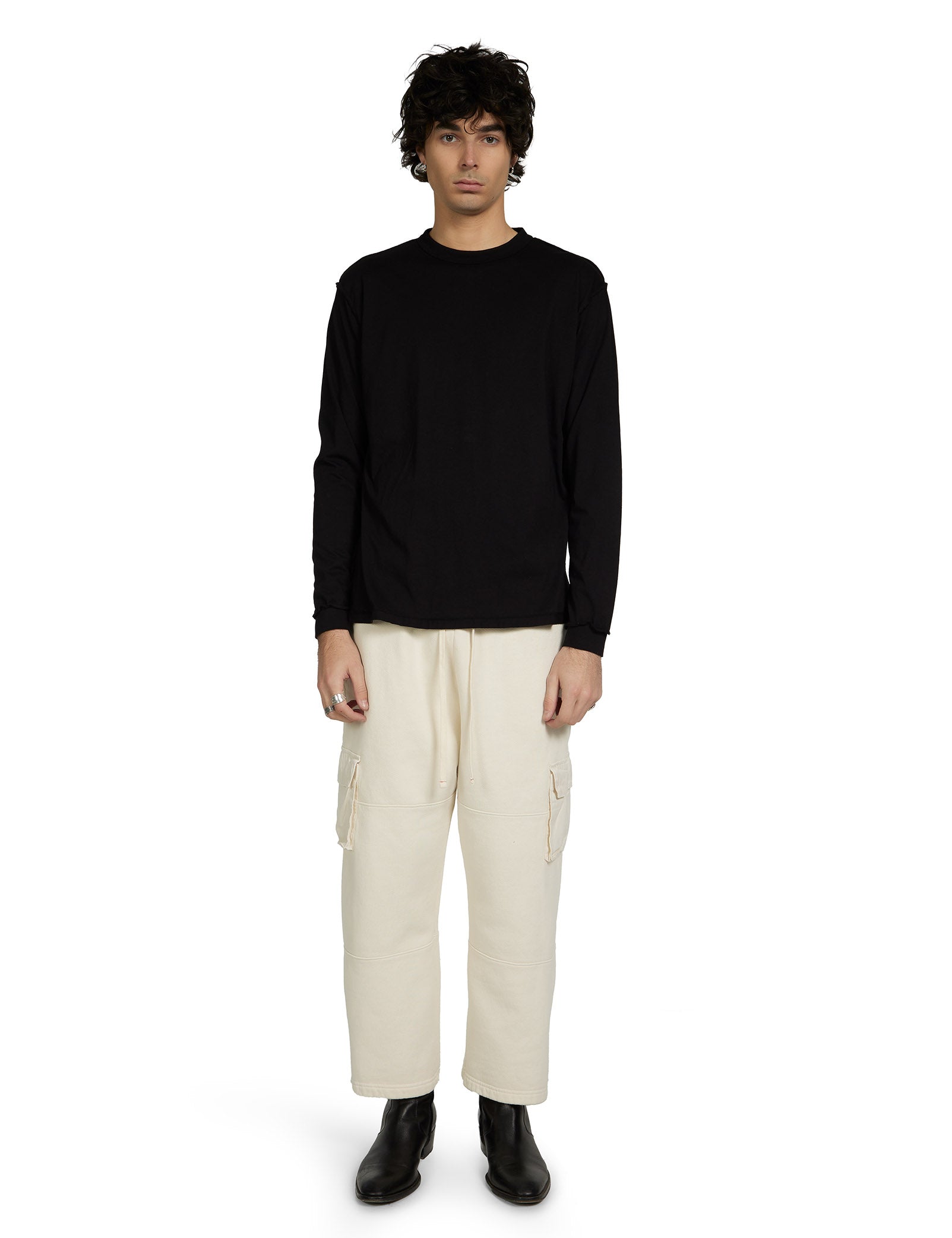 Lightweight Binded Neck Inside Out Long Sleeve