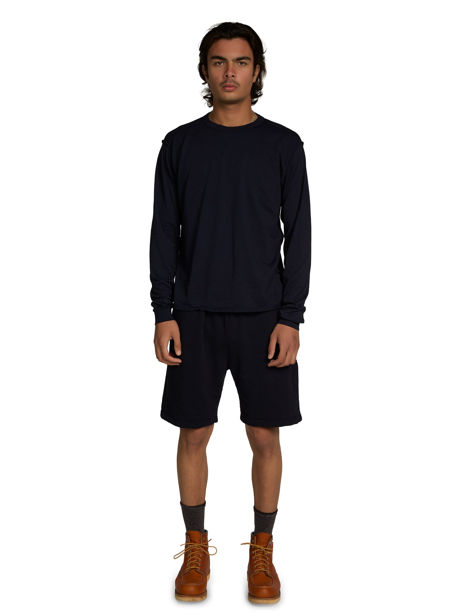 Lightweight Binded Neck Inside Out Long Sleeve
