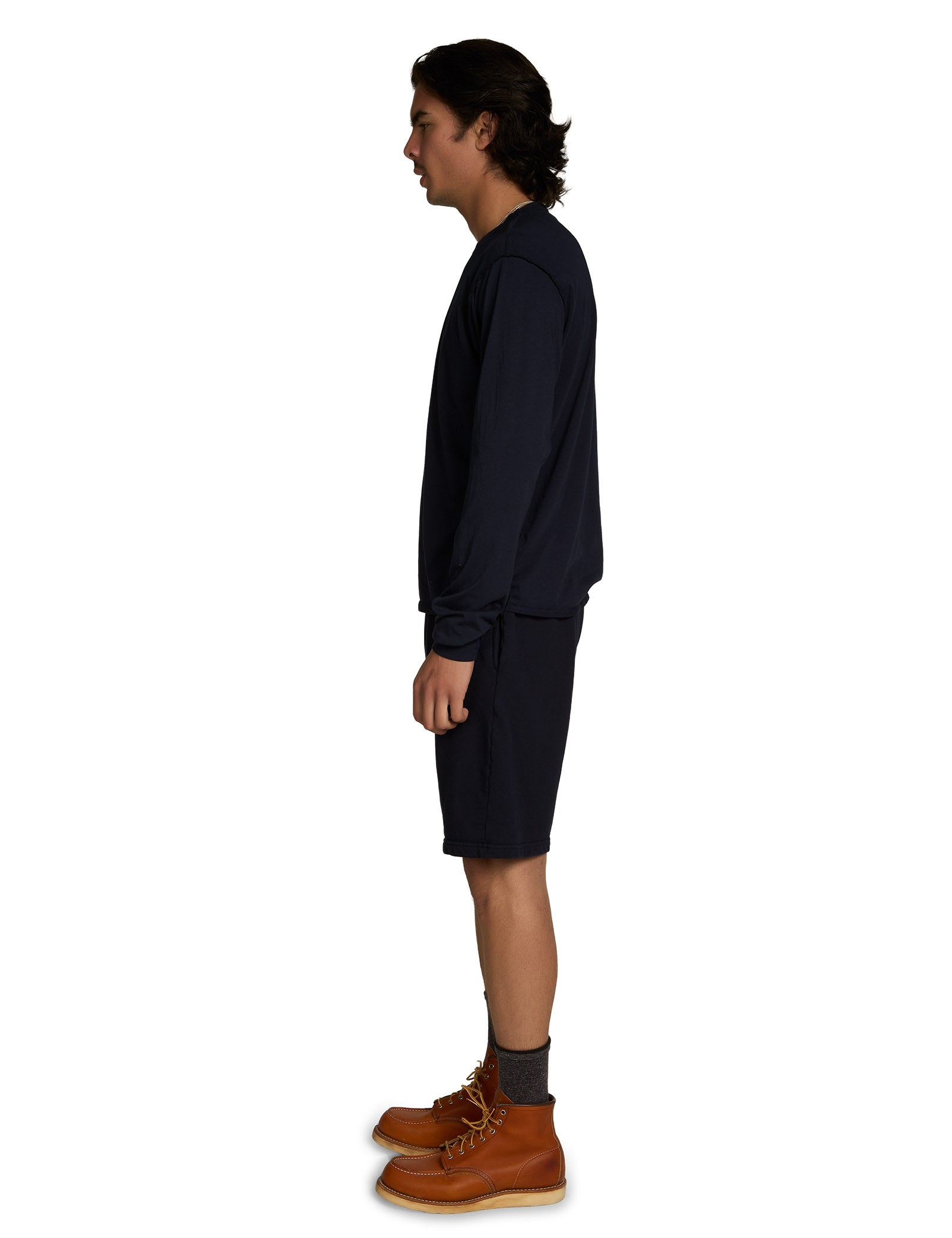 Lightweight Binded Neck Inside Out Long Sleeve