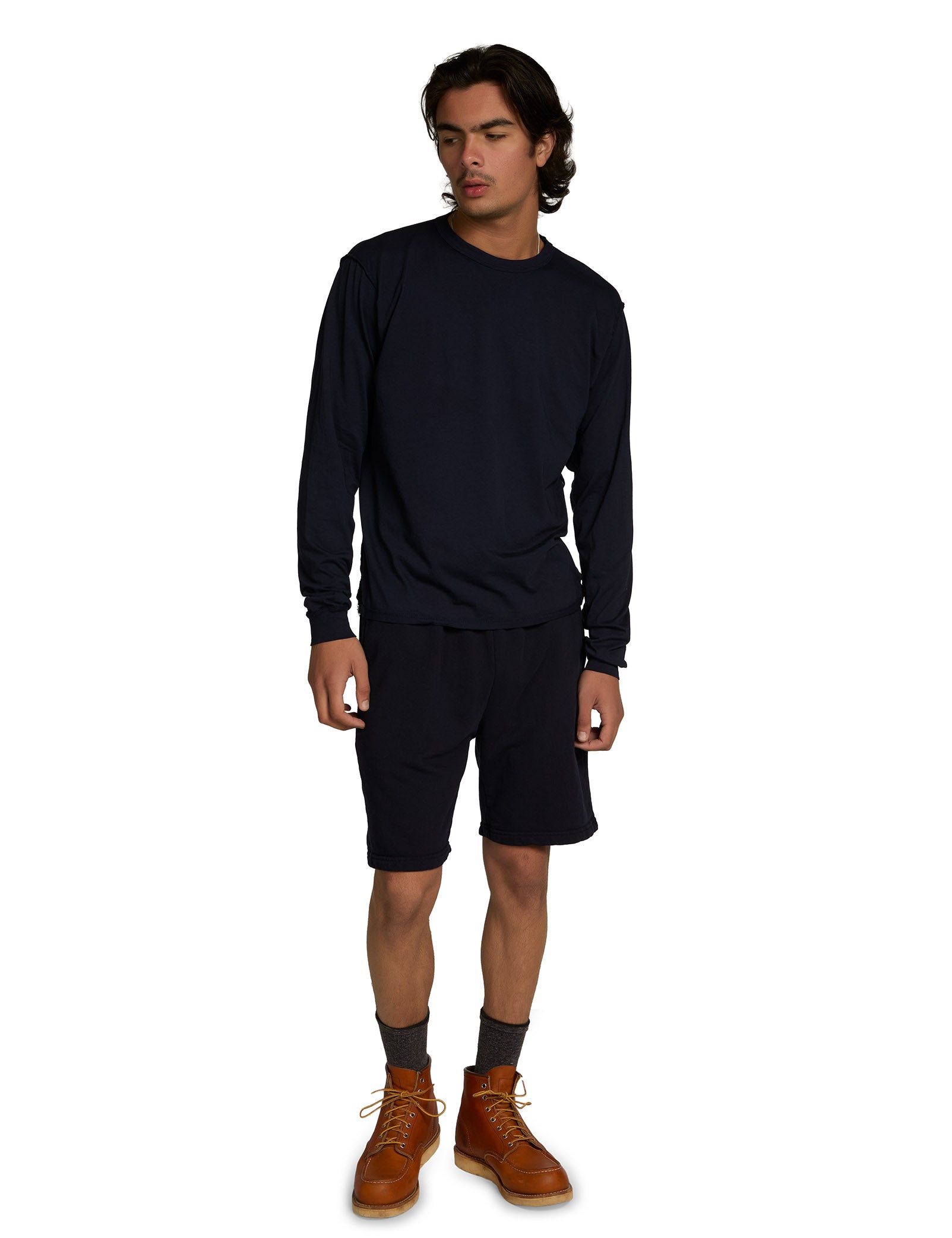 Lightweight Binded Neck Inside Out Long Sleeve