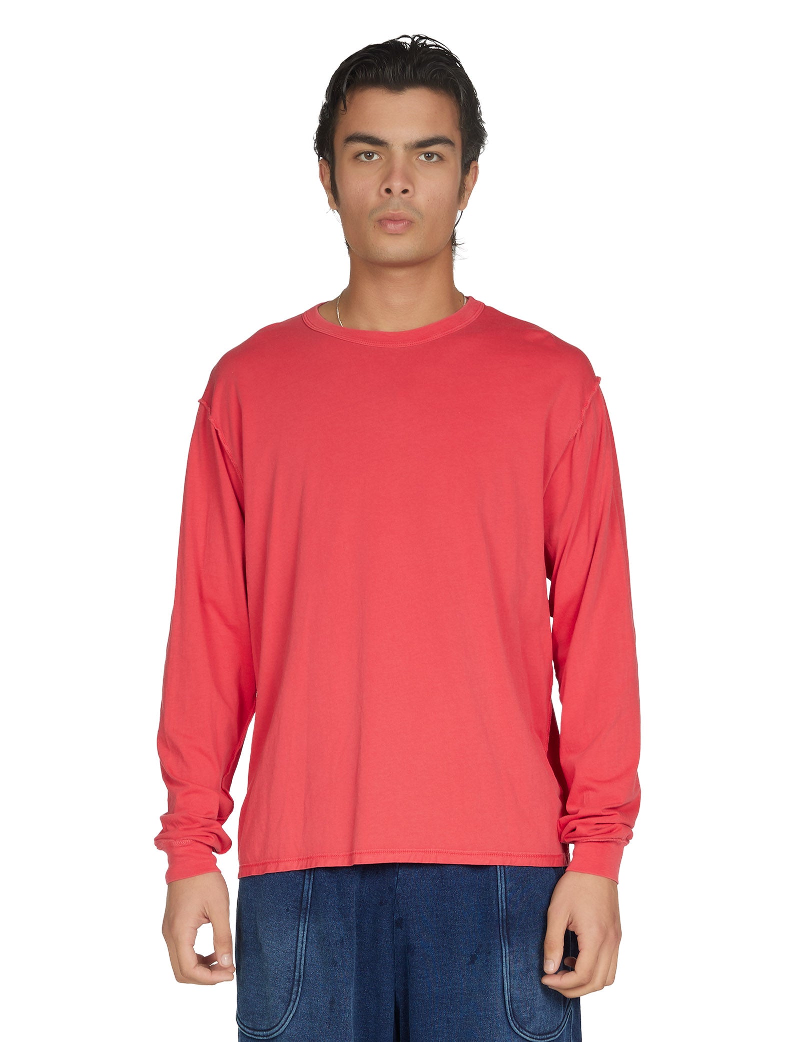 Lightweight Binded Neck Inside Out Long Sleeve